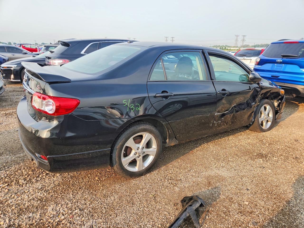 2011 Toyota Corolla S Black vin: 2T1BU4EE9BC641536