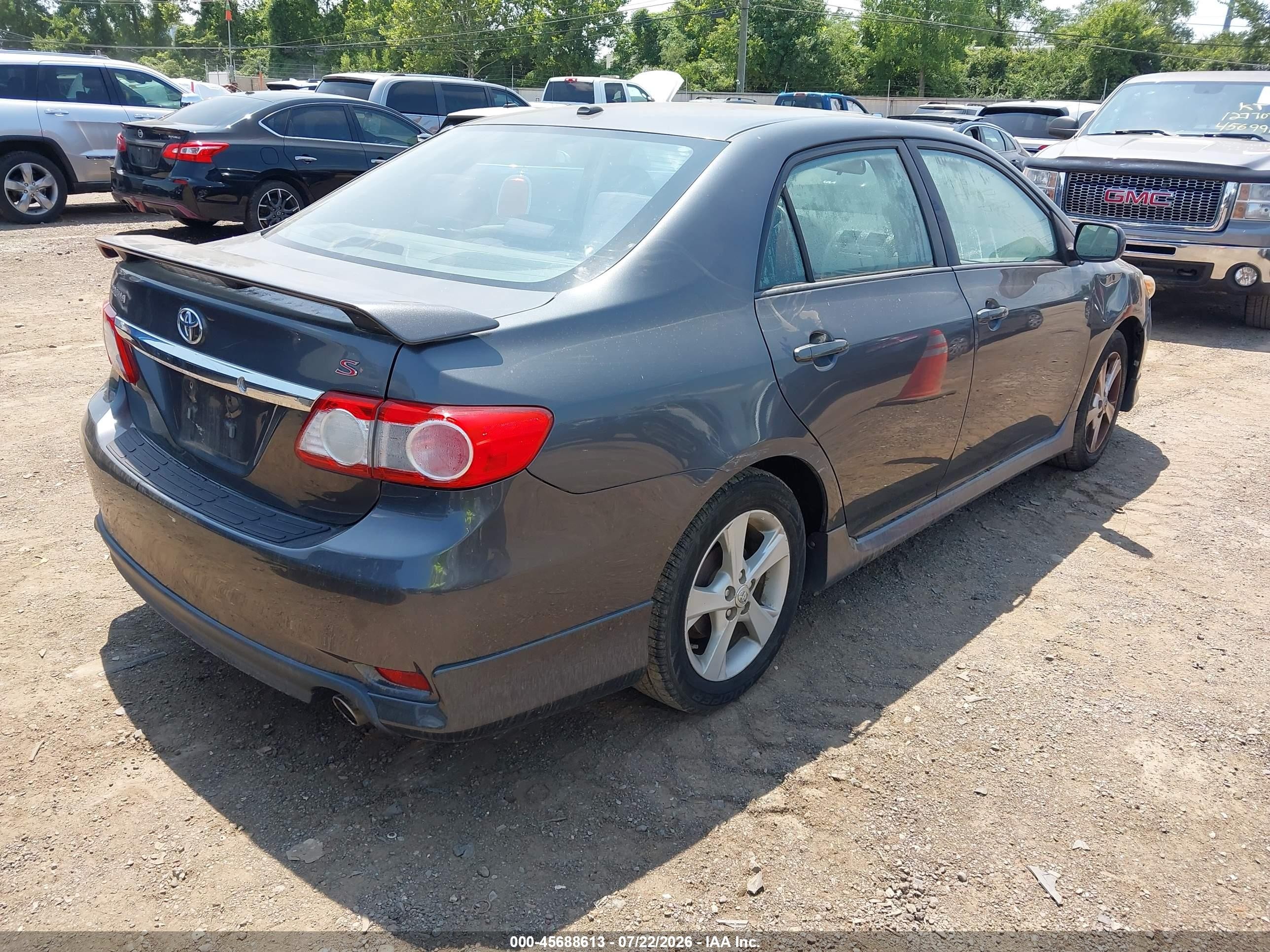 2011 Toyota Corolla S Gray vin: 2T1BU4EE9BC655324