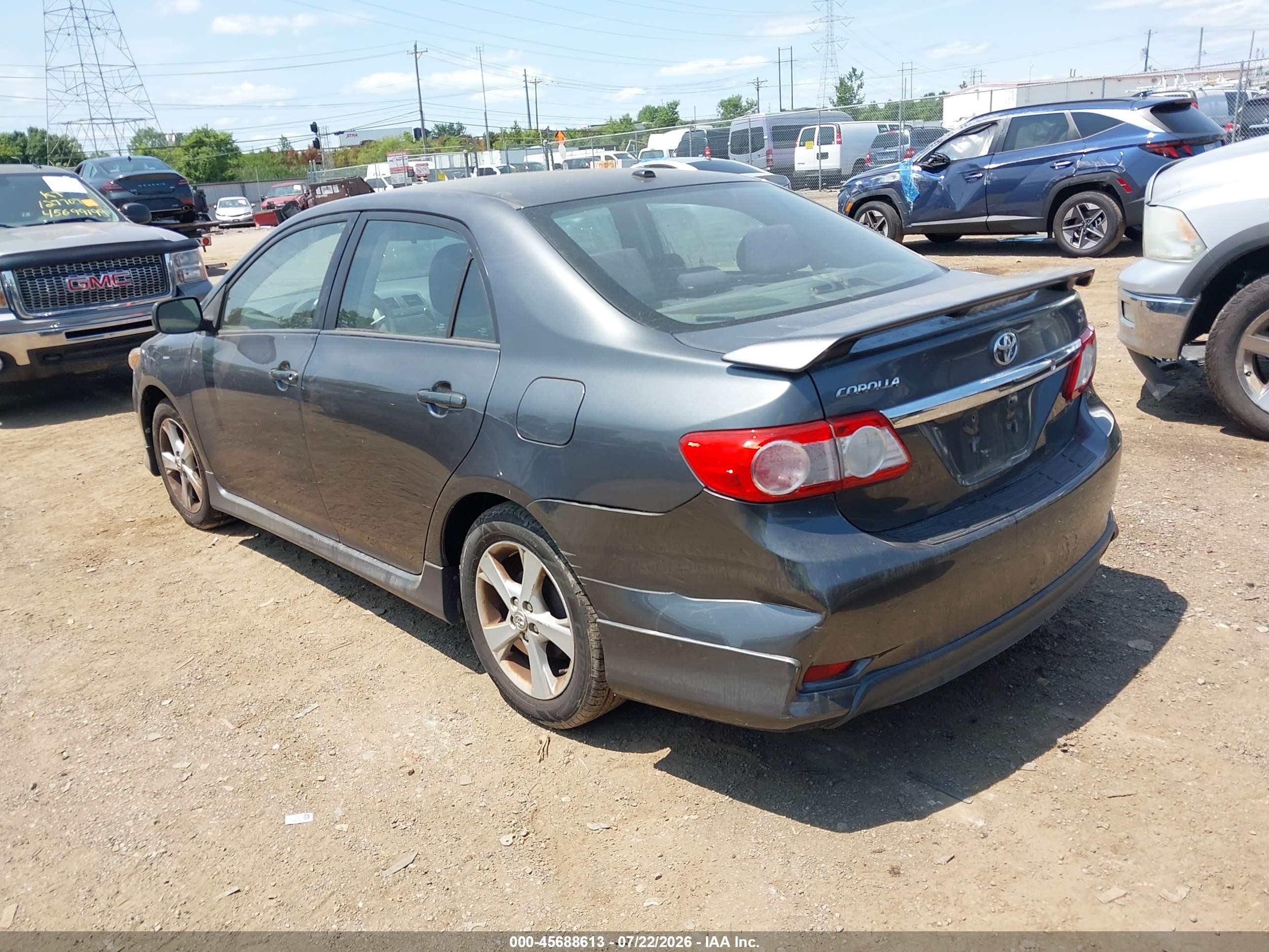 2011 Toyota Corolla S Gray vin: 2T1BU4EE9BC655324