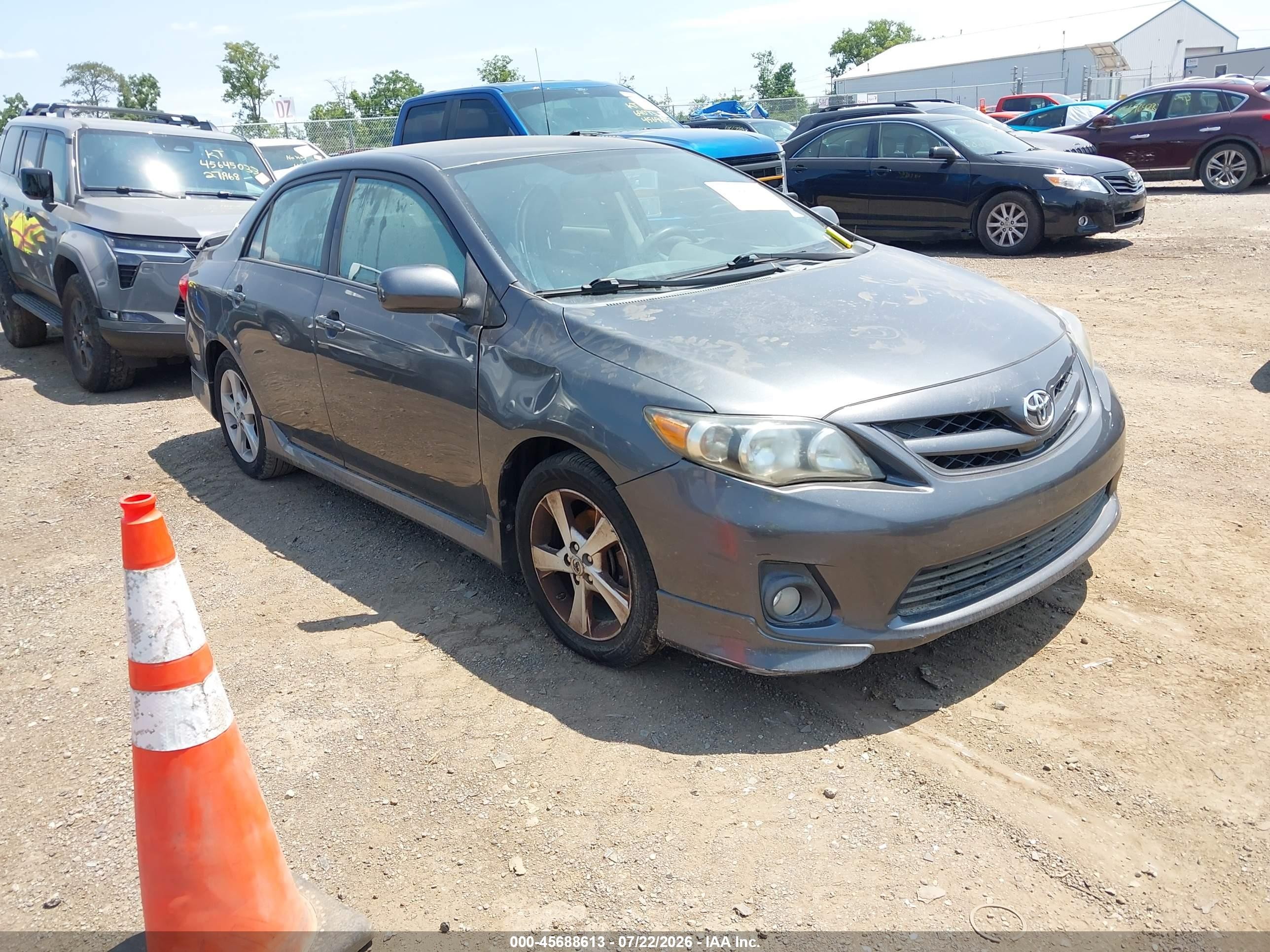 2011 Toyota Corolla S Gray vin: 2T1BU4EE9BC655324