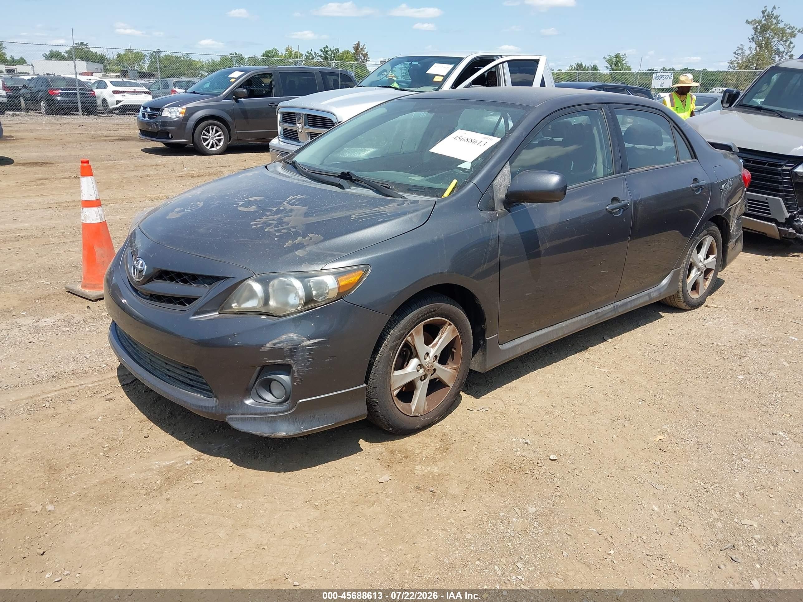 2011 Toyota Corolla S Gray vin: 2T1BU4EE9BC655324