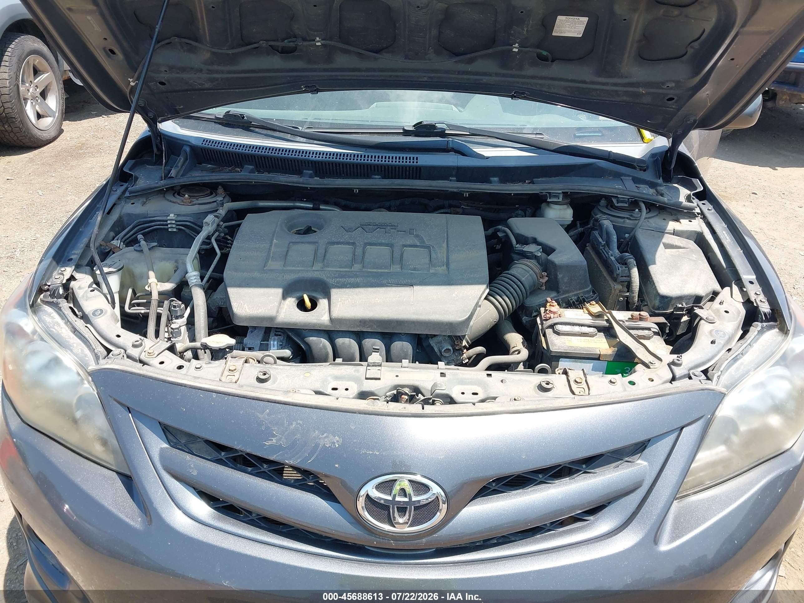 2011 Toyota Corolla S Gray vin: 2T1BU4EE9BC655324
