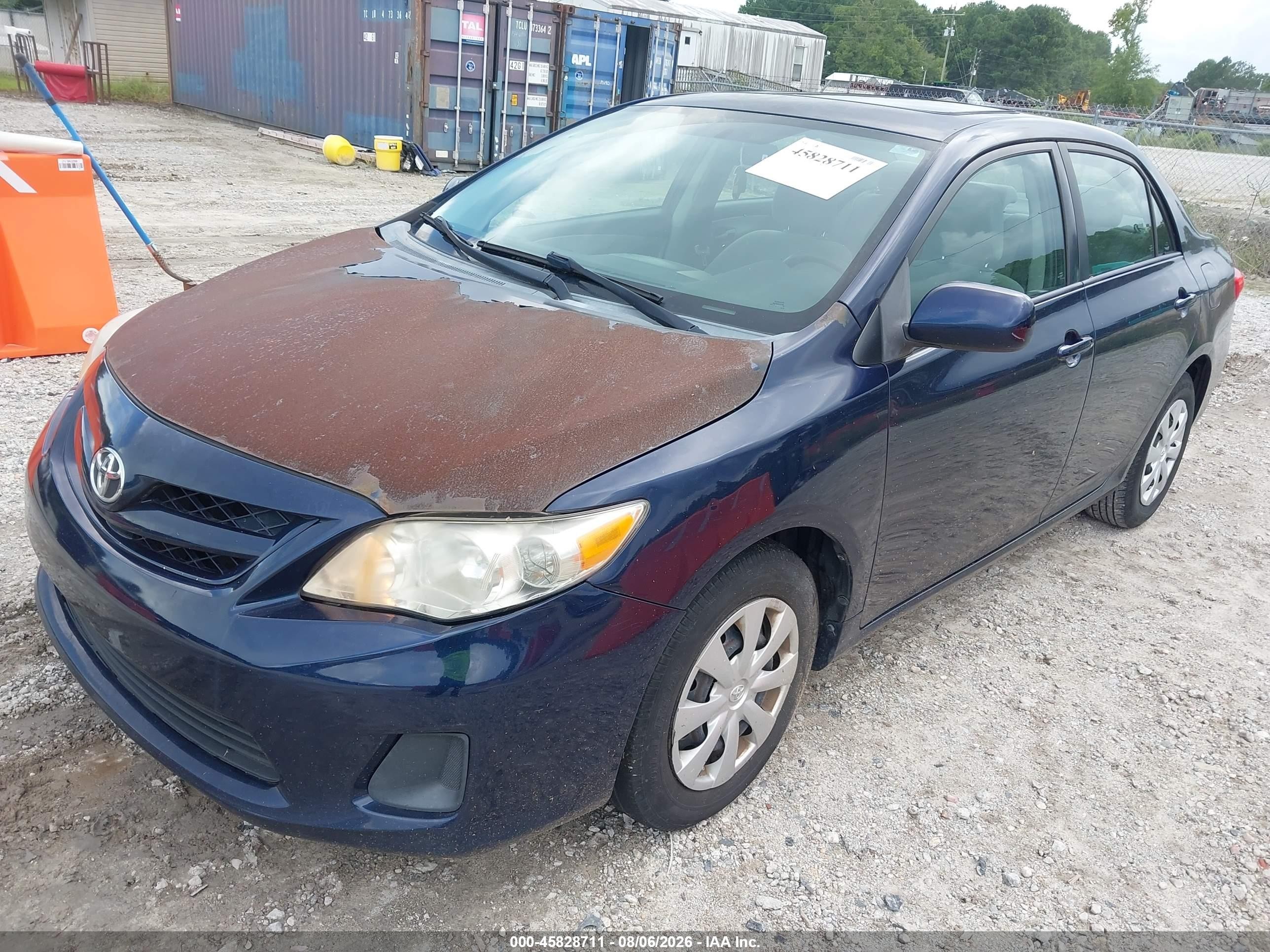 2011 Toyota Corolla Le Blue vin: 2T1BU4EE9BC666565