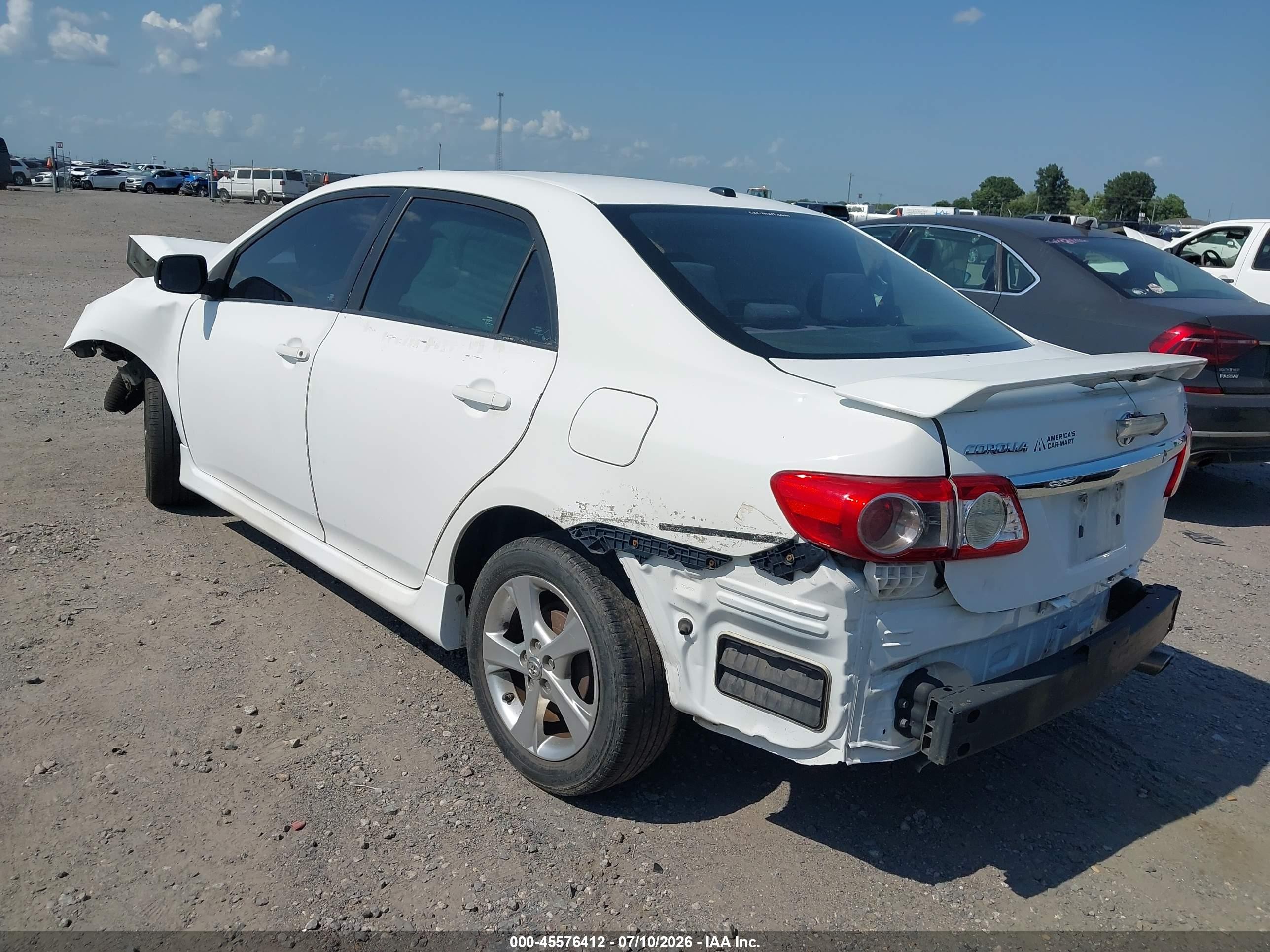 2011 Toyota Corolla S White vin: 2T1BU4EE9BC691420