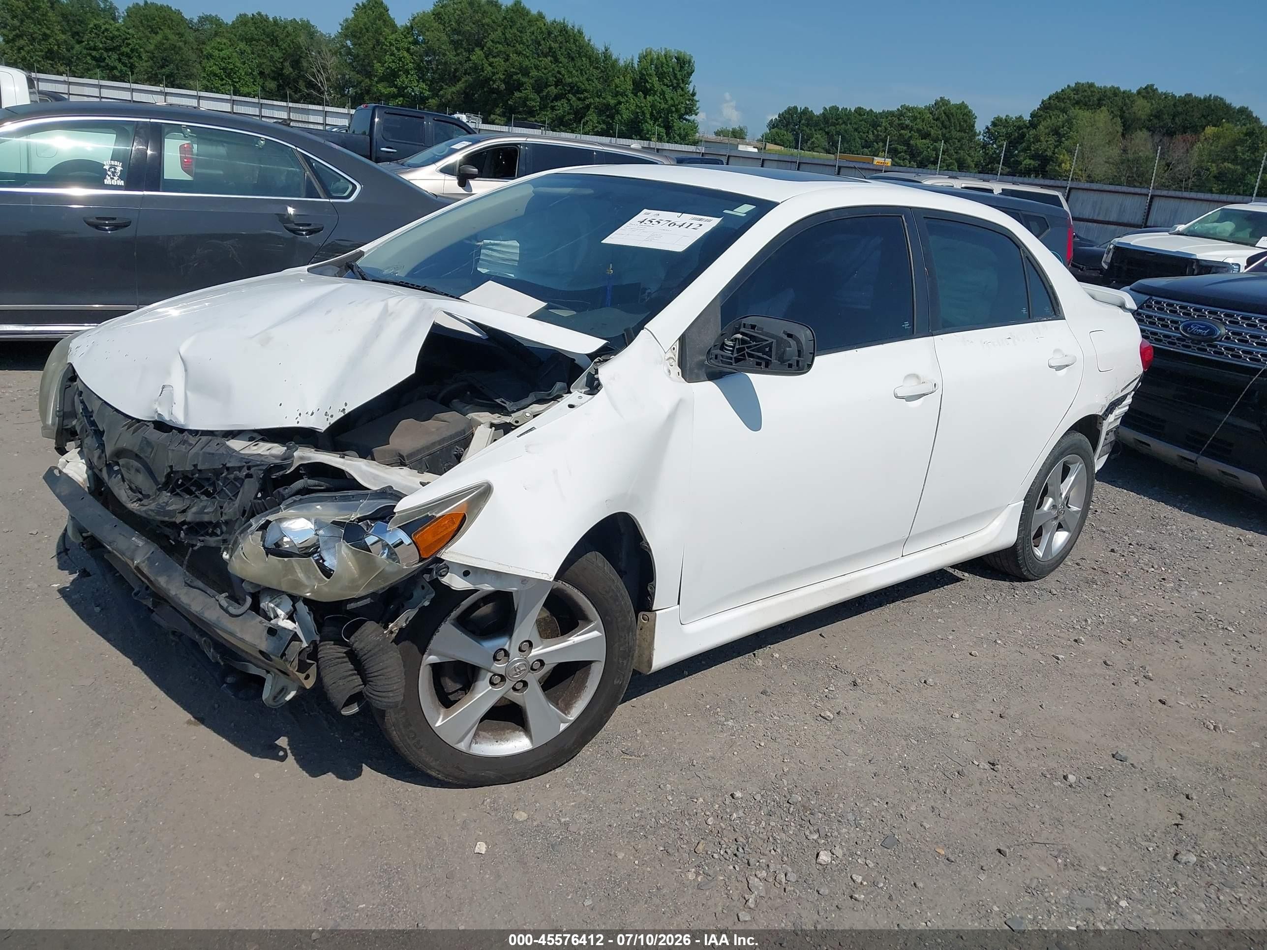 2011 Toyota Corolla S White vin: 2T1BU4EE9BC691420