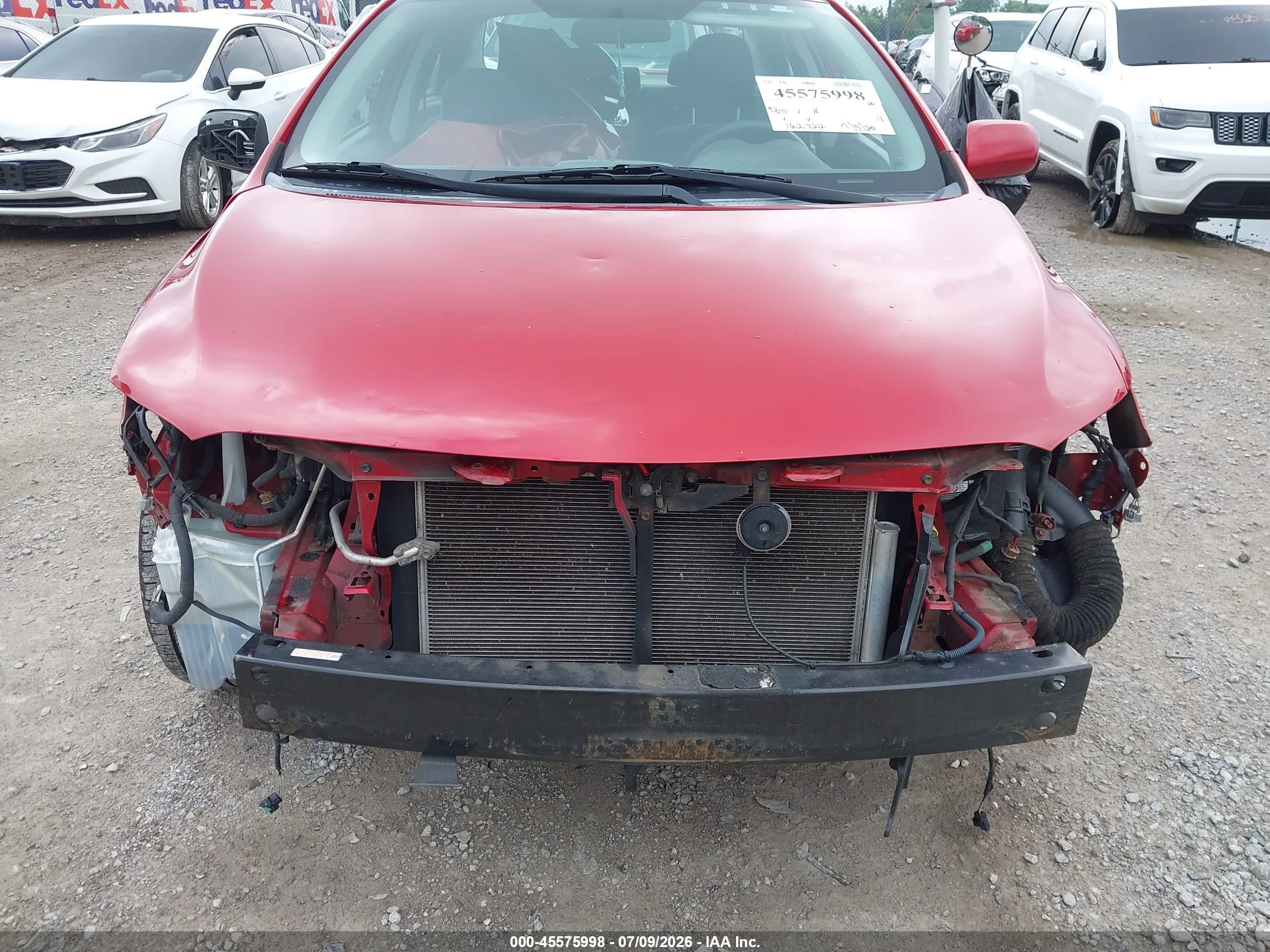 2011 Toyota Corolla S Red vin: 2T1BU4EE9BC711102