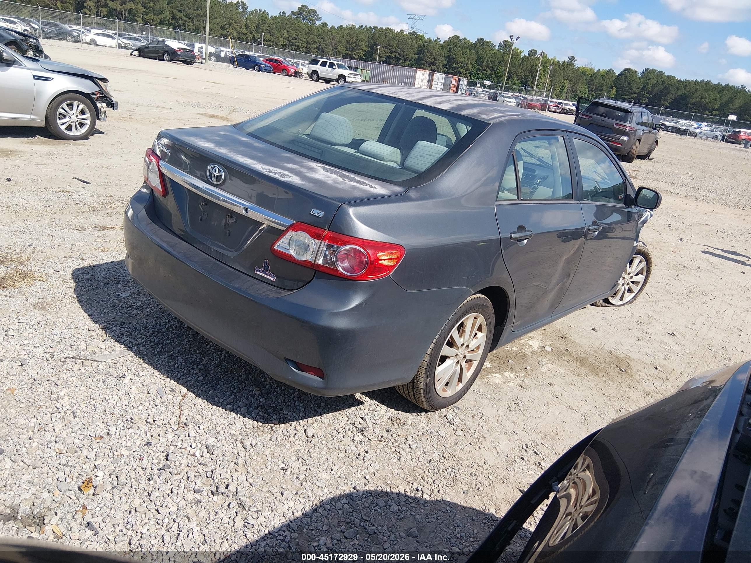 2012 Toyota Corolla Le Gray vin: 2T1BU4EE9CC780258