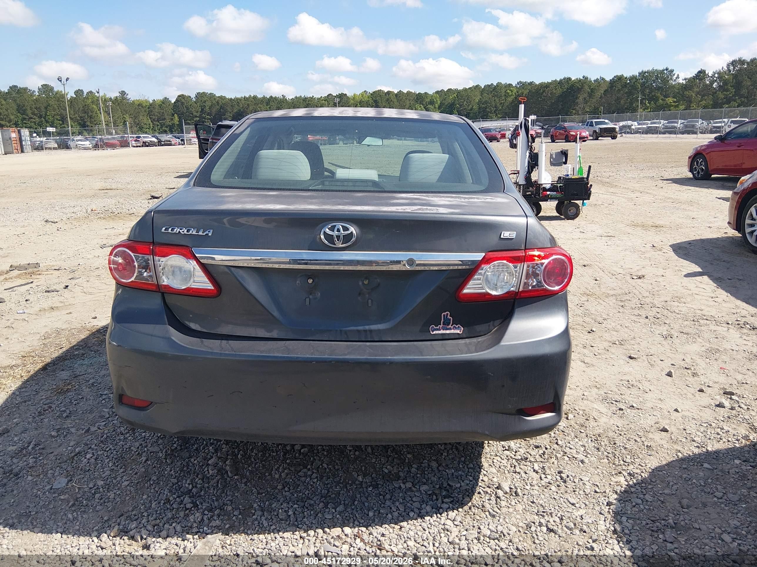 2012 Toyota Corolla Le Gray vin: 2T1BU4EE9CC780258