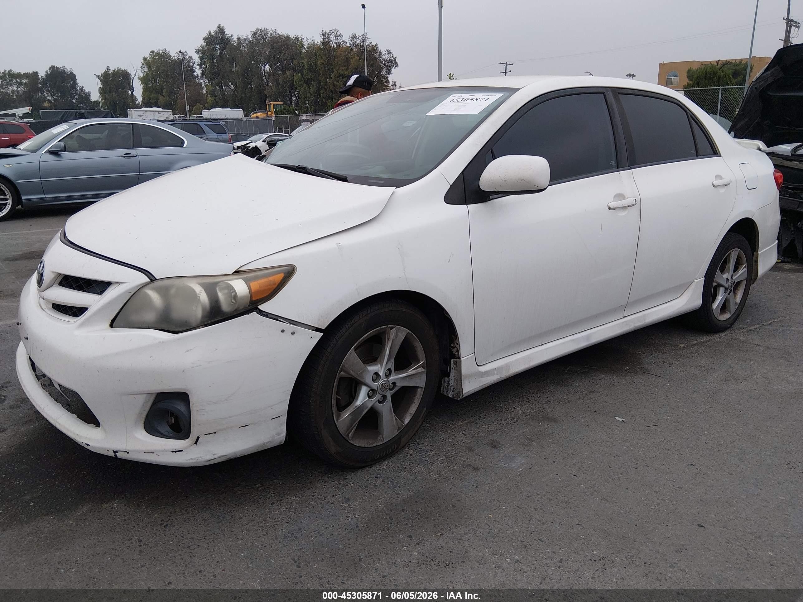 2012 Toyota Corolla S White vin: 2T1BU4EE9CC801450