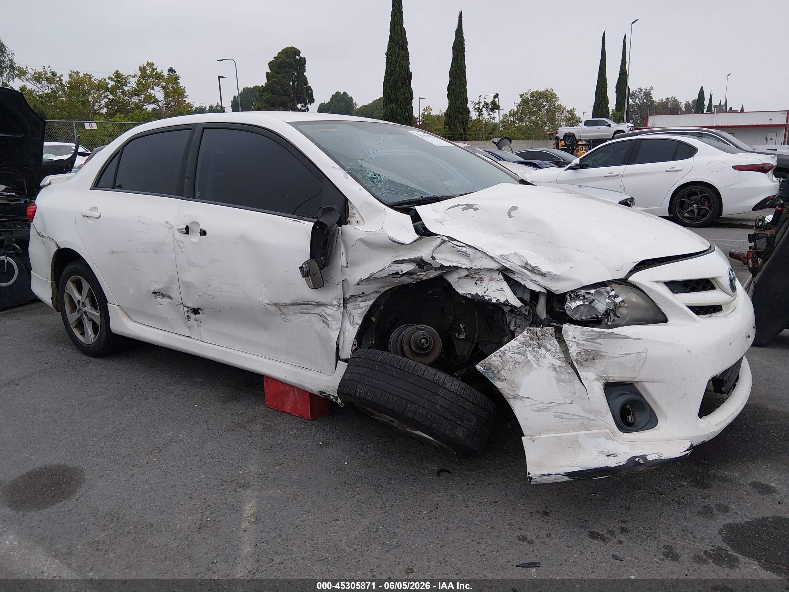 2012 Toyota Corolla S White vin: 2T1BU4EE9CC801450