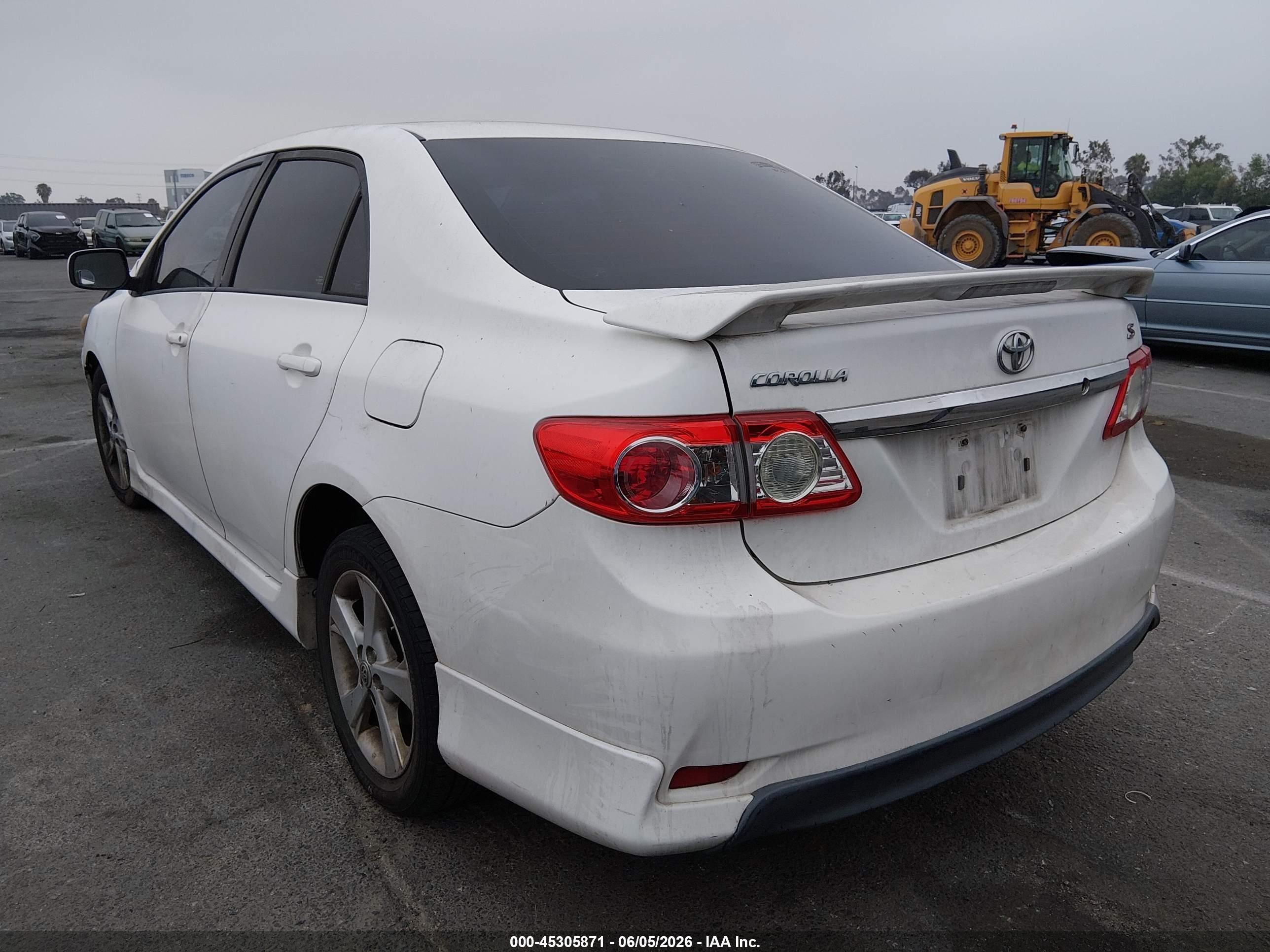 2012 Toyota Corolla S White vin: 2T1BU4EE9CC801450