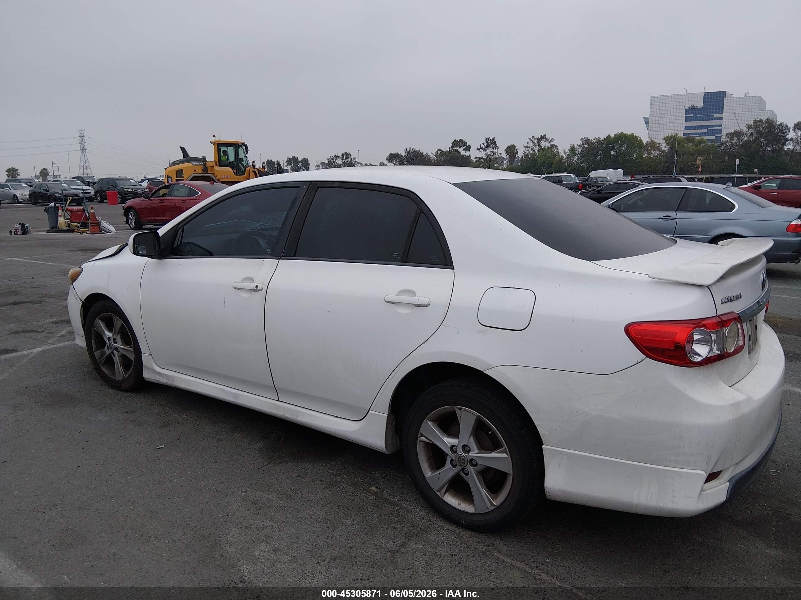 2012 Toyota Corolla S White vin: 2T1BU4EE9CC801450