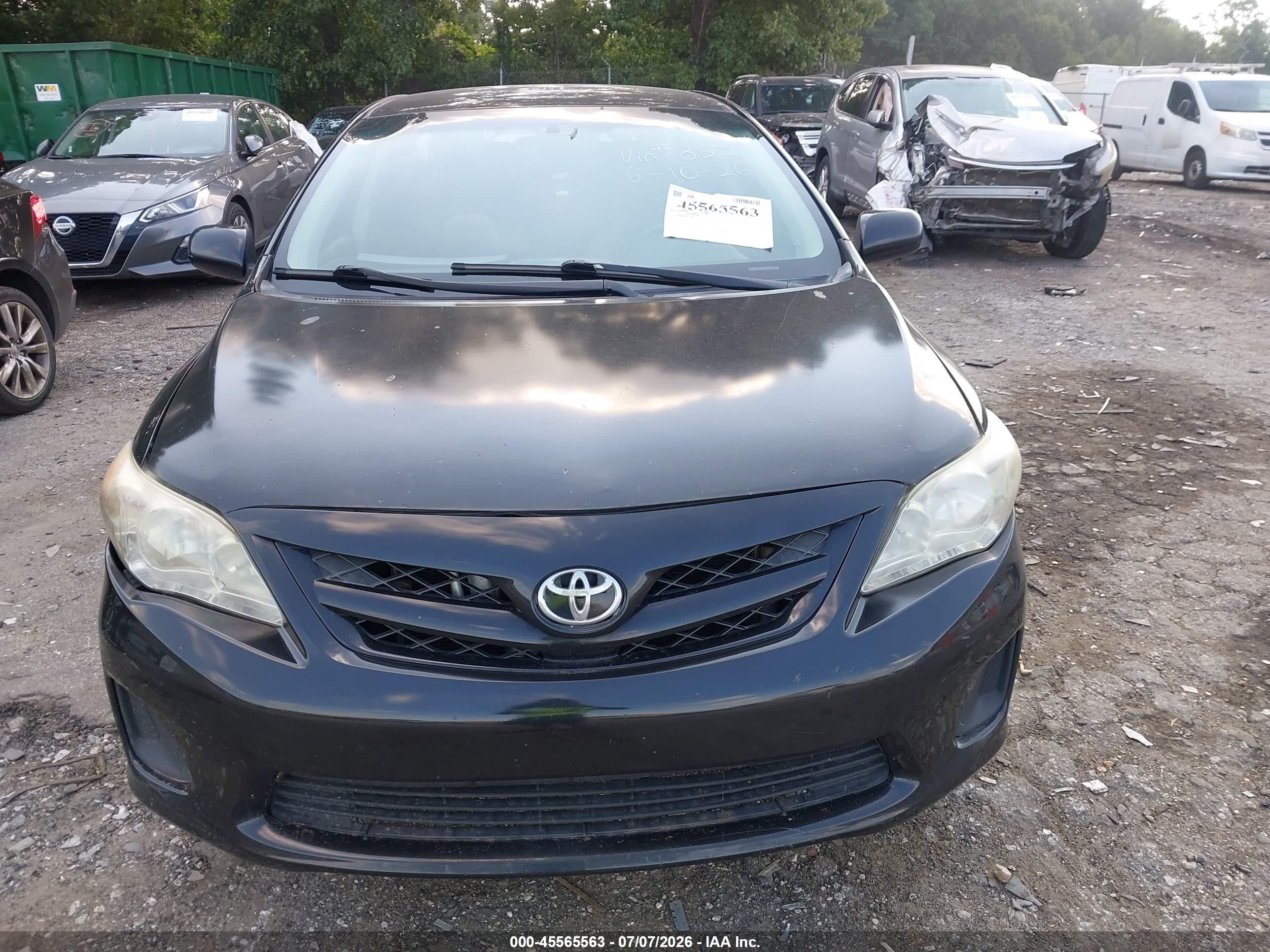 2012 Toyota Corolla Le Black vin: 2T1BU4EE9CC808527