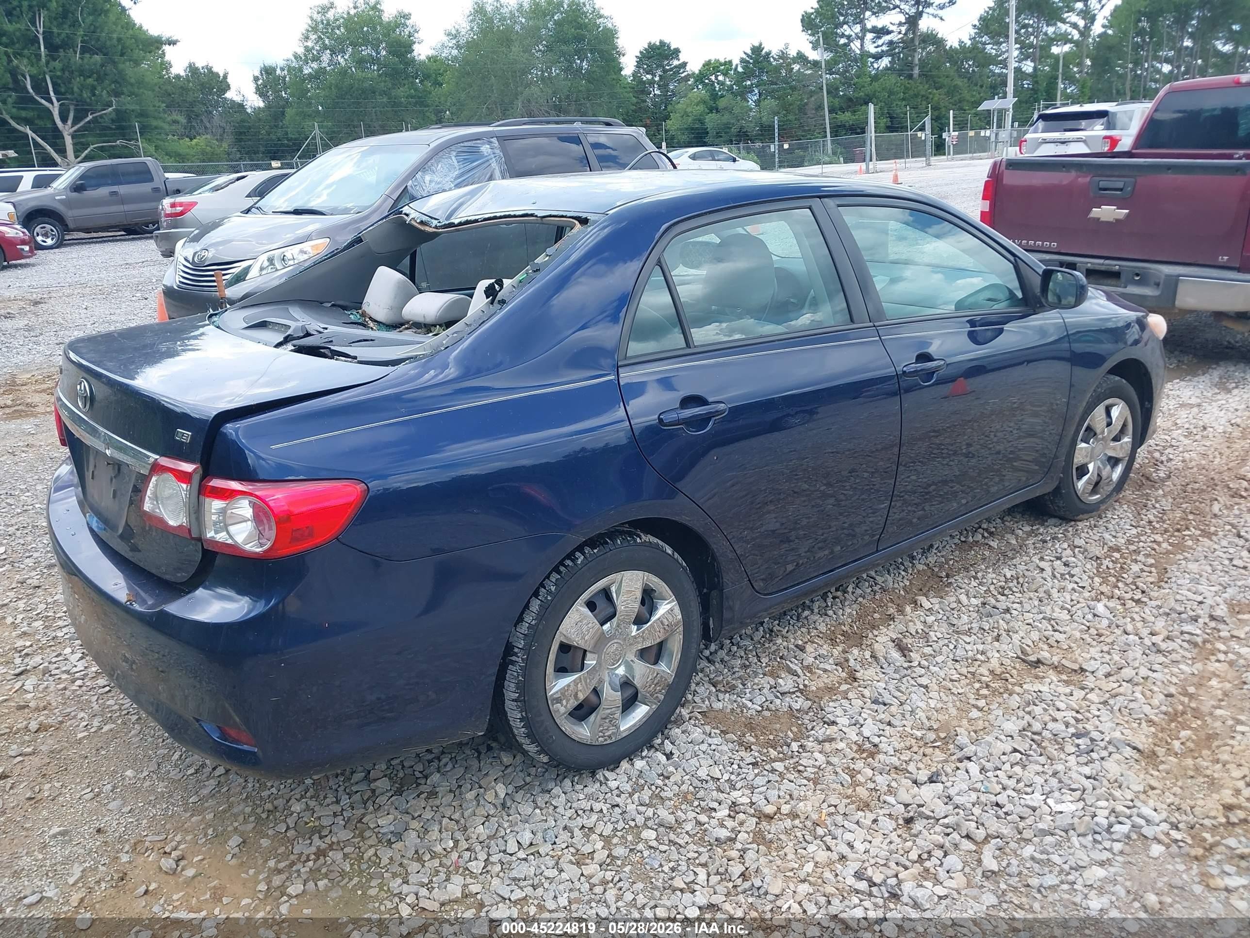 2012 Toyota Corolla Le Blue vin: 2T1BU4EE9CC828731