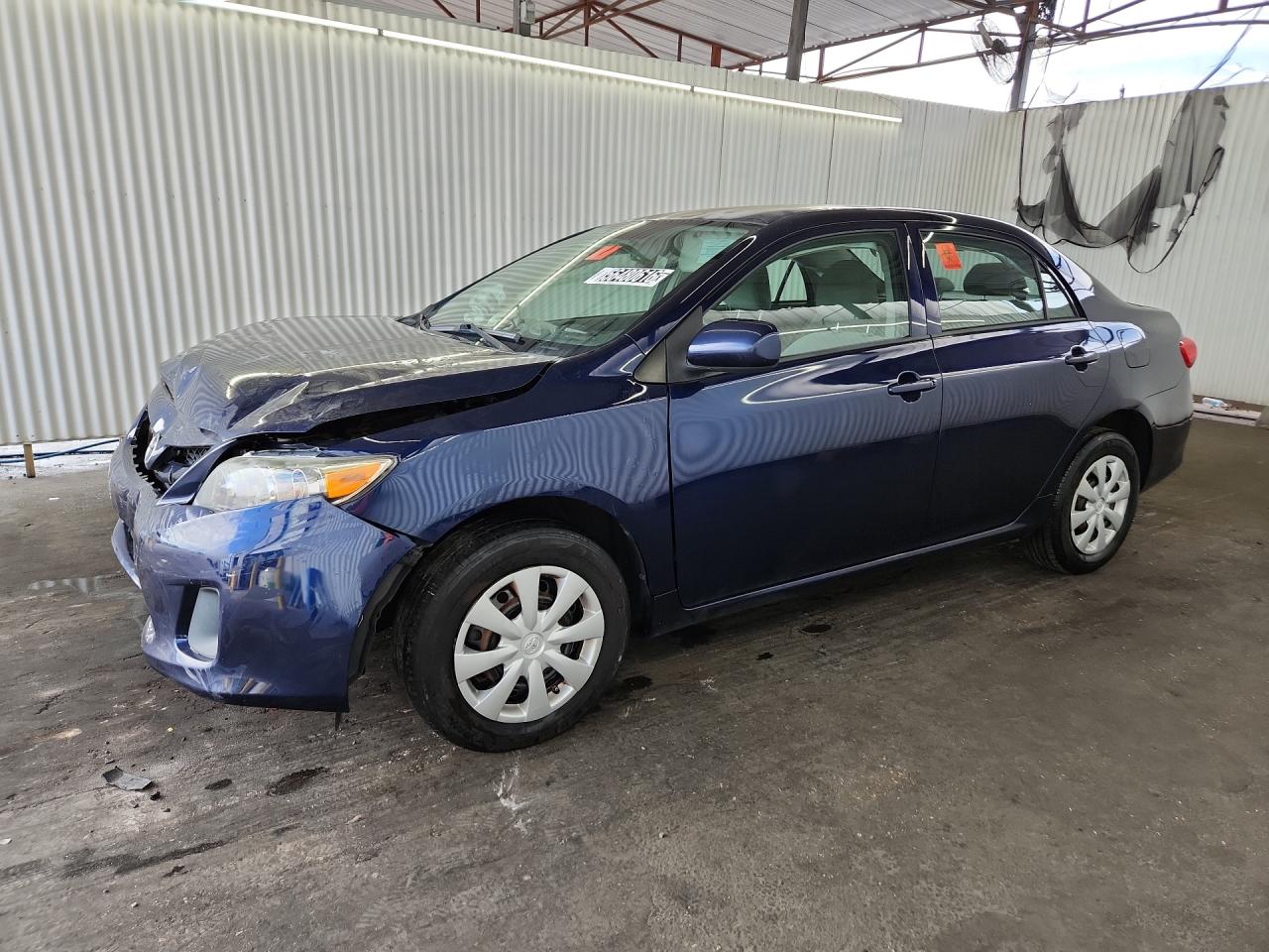 2012 Toyota Corolla L Синий vin: 2T1BU4EE9CC830303 Damage: Left Front Fender, Dent(S) W/ Paint Dmg, 9 To 10 Inches