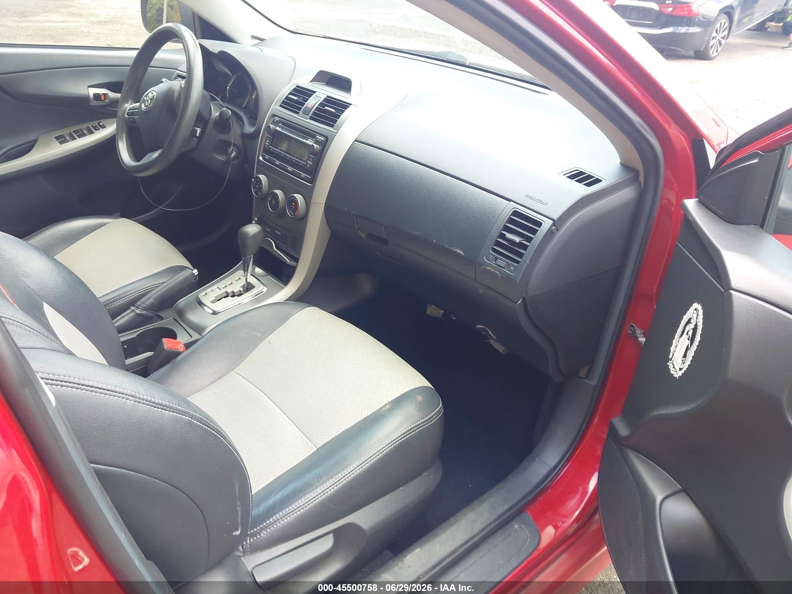 2012 Toyota Corolla S Red vin: 2T1BU4EE9CC854553