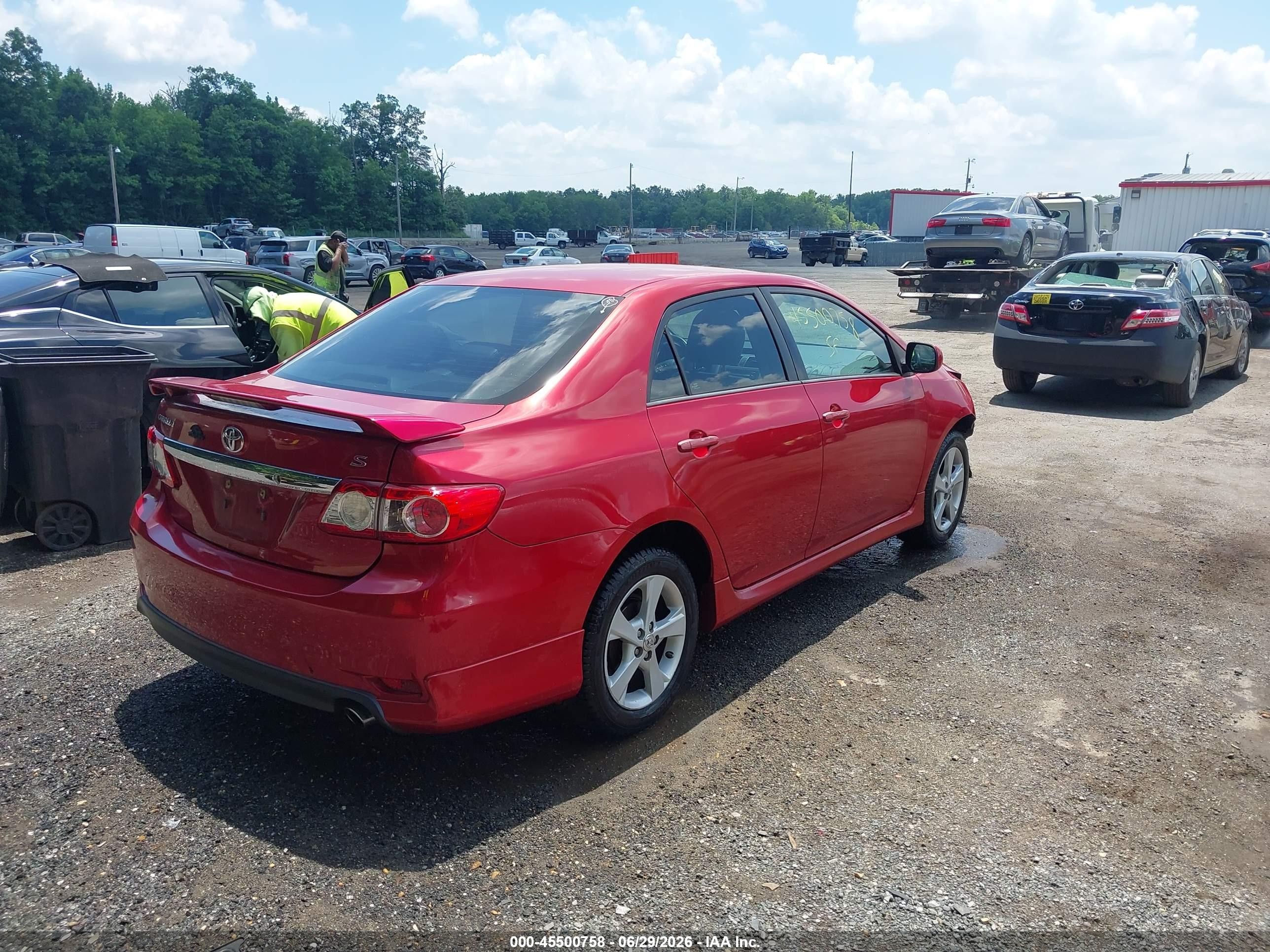 2012 Toyota Corolla S Red vin: 2T1BU4EE9CC854553