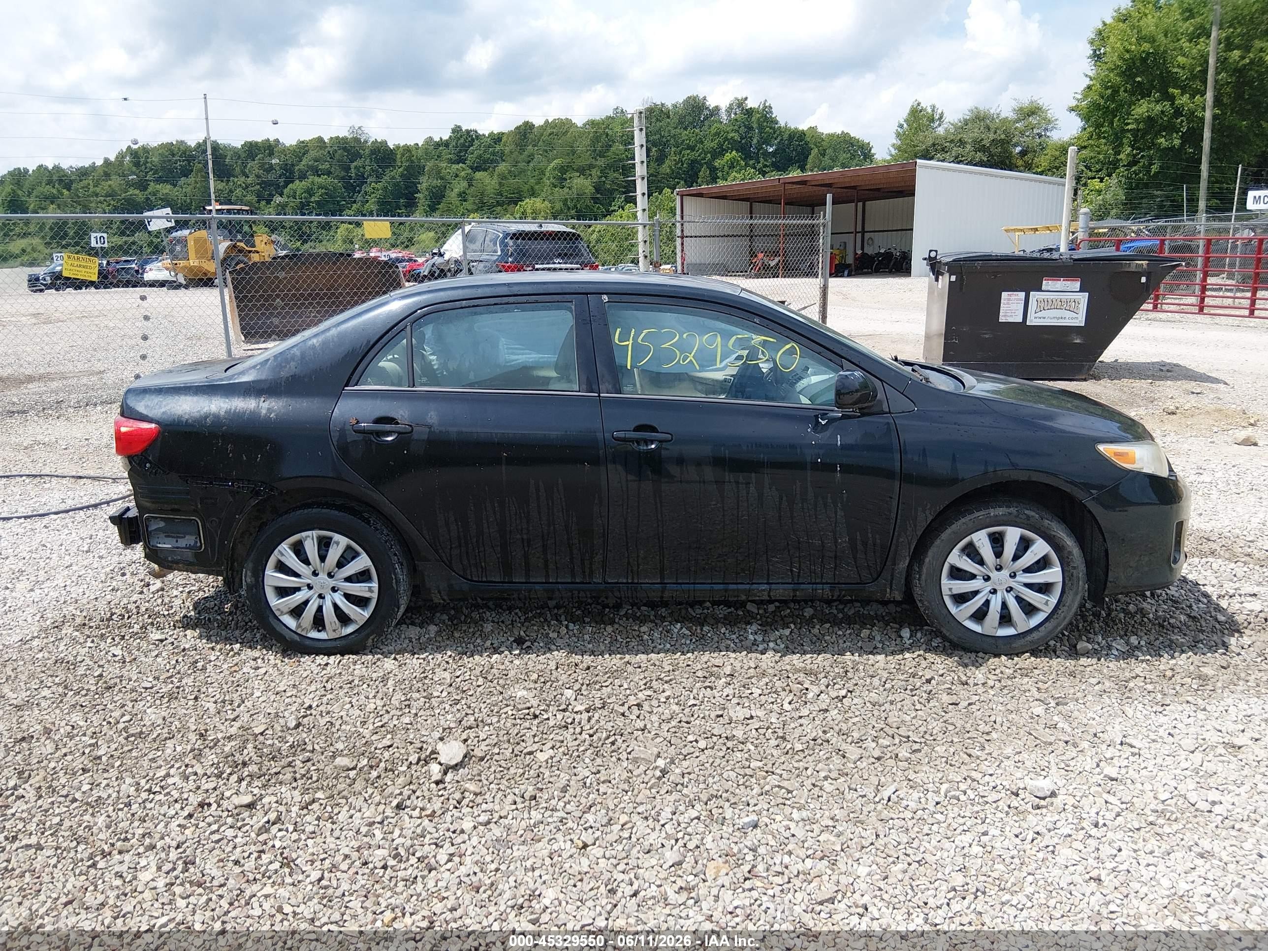 2012 Toyota Corolla Le Black vin: 2T1BU4EE9CC861261