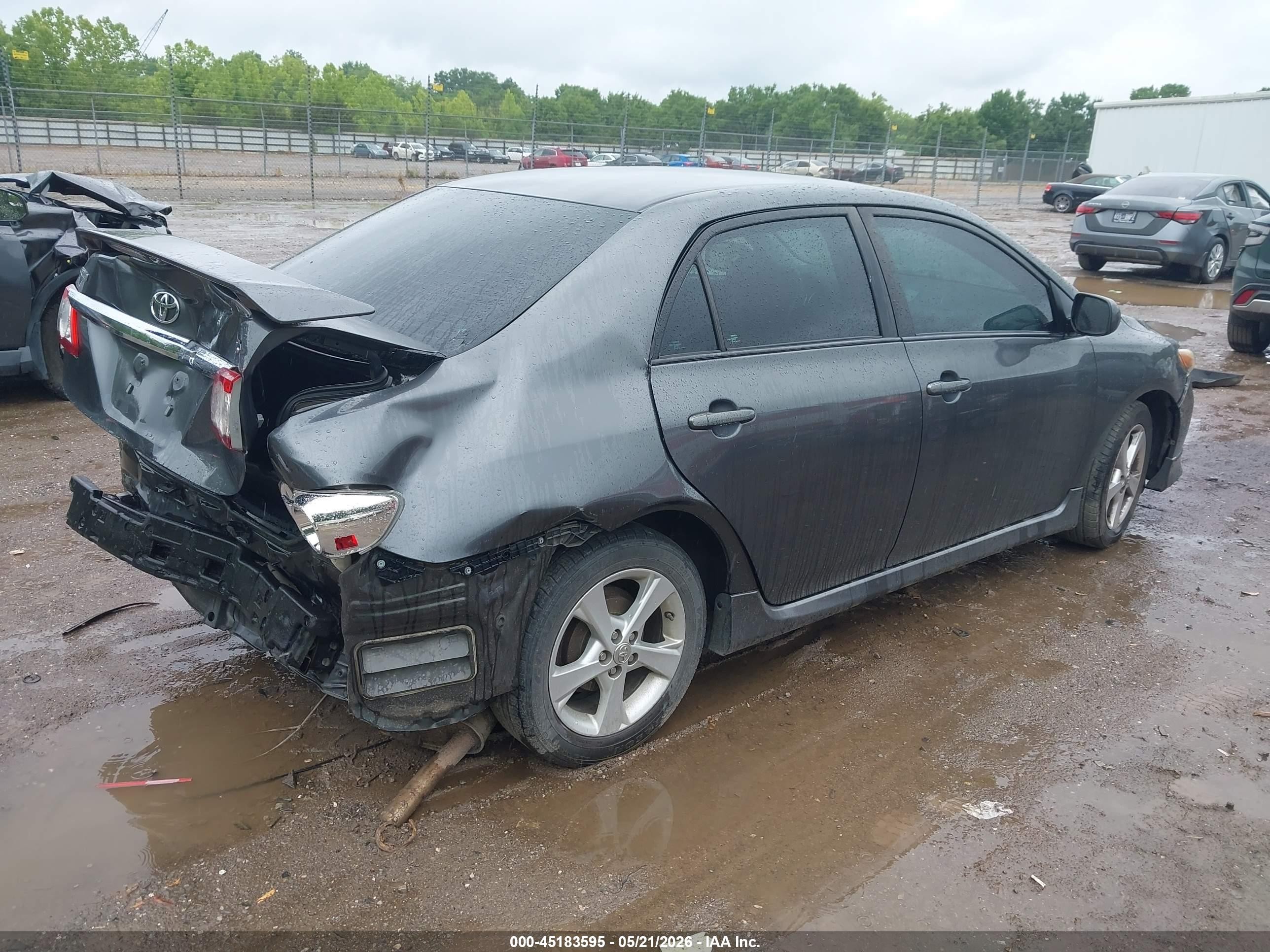 2012 Toyota Corolla S Gray vin: 2T1BU4EE9CC871496