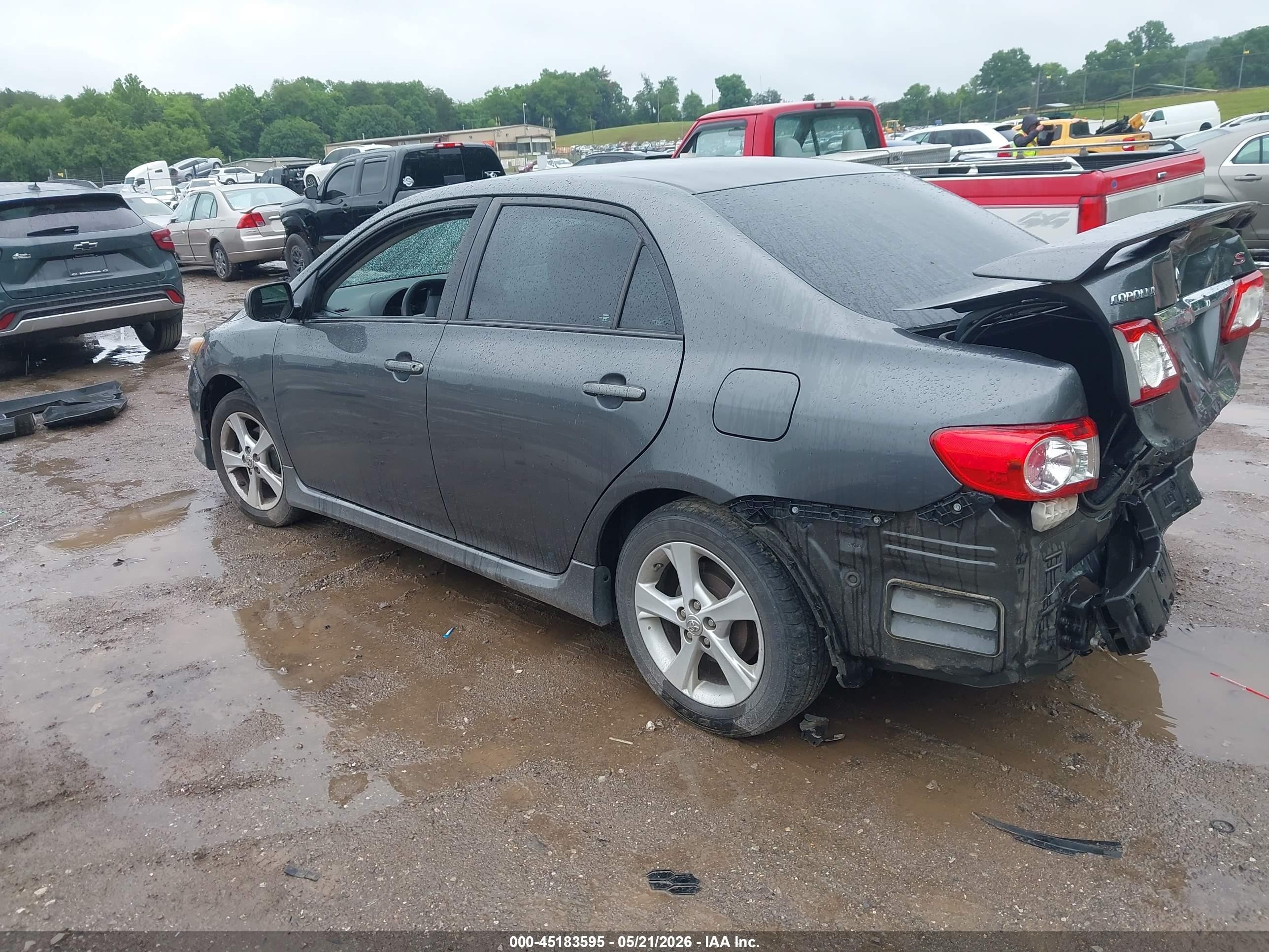 2012 Toyota Corolla S Gray vin: 2T1BU4EE9CC871496