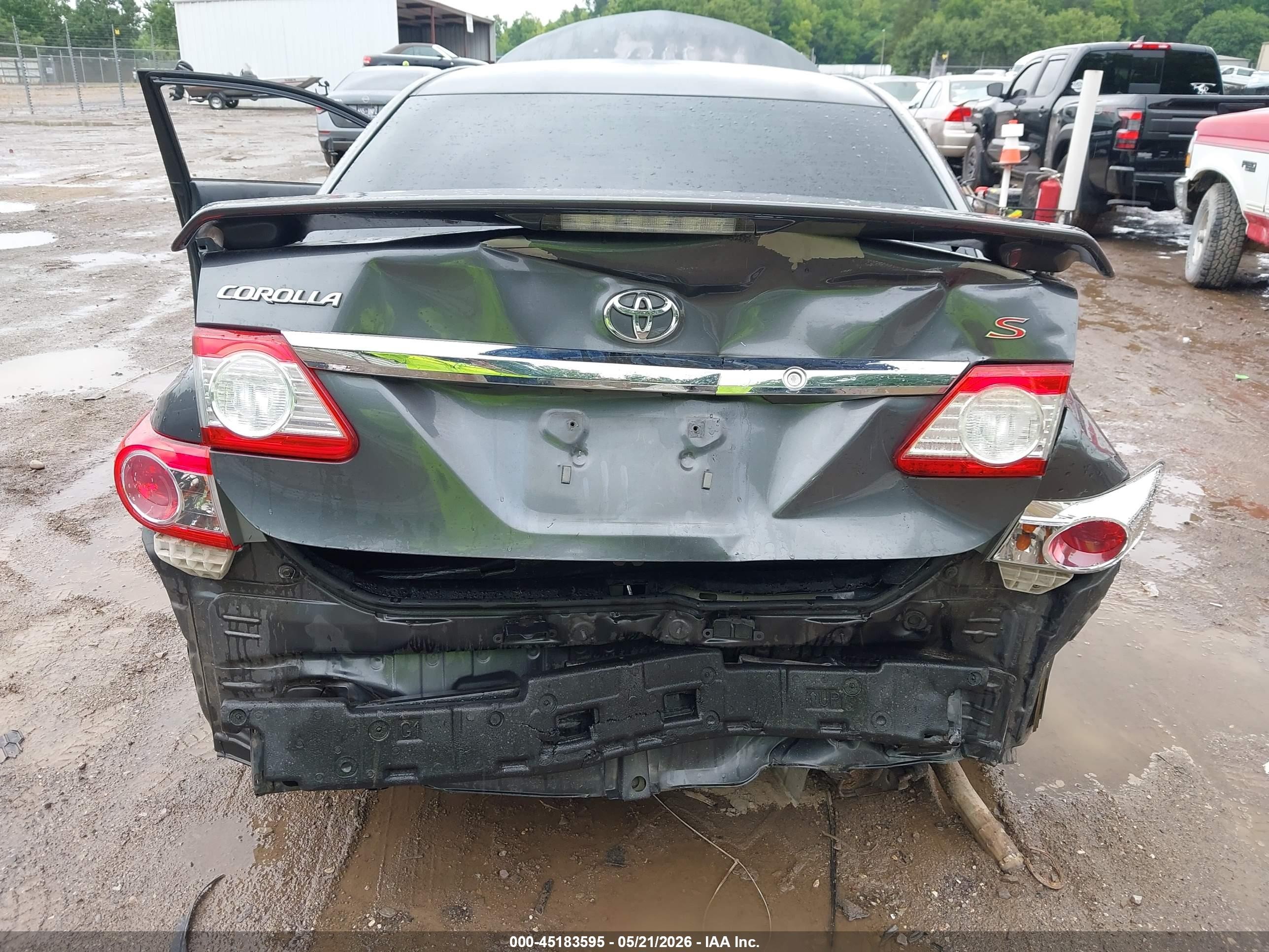 2012 Toyota Corolla S Gray vin: 2T1BU4EE9CC871496