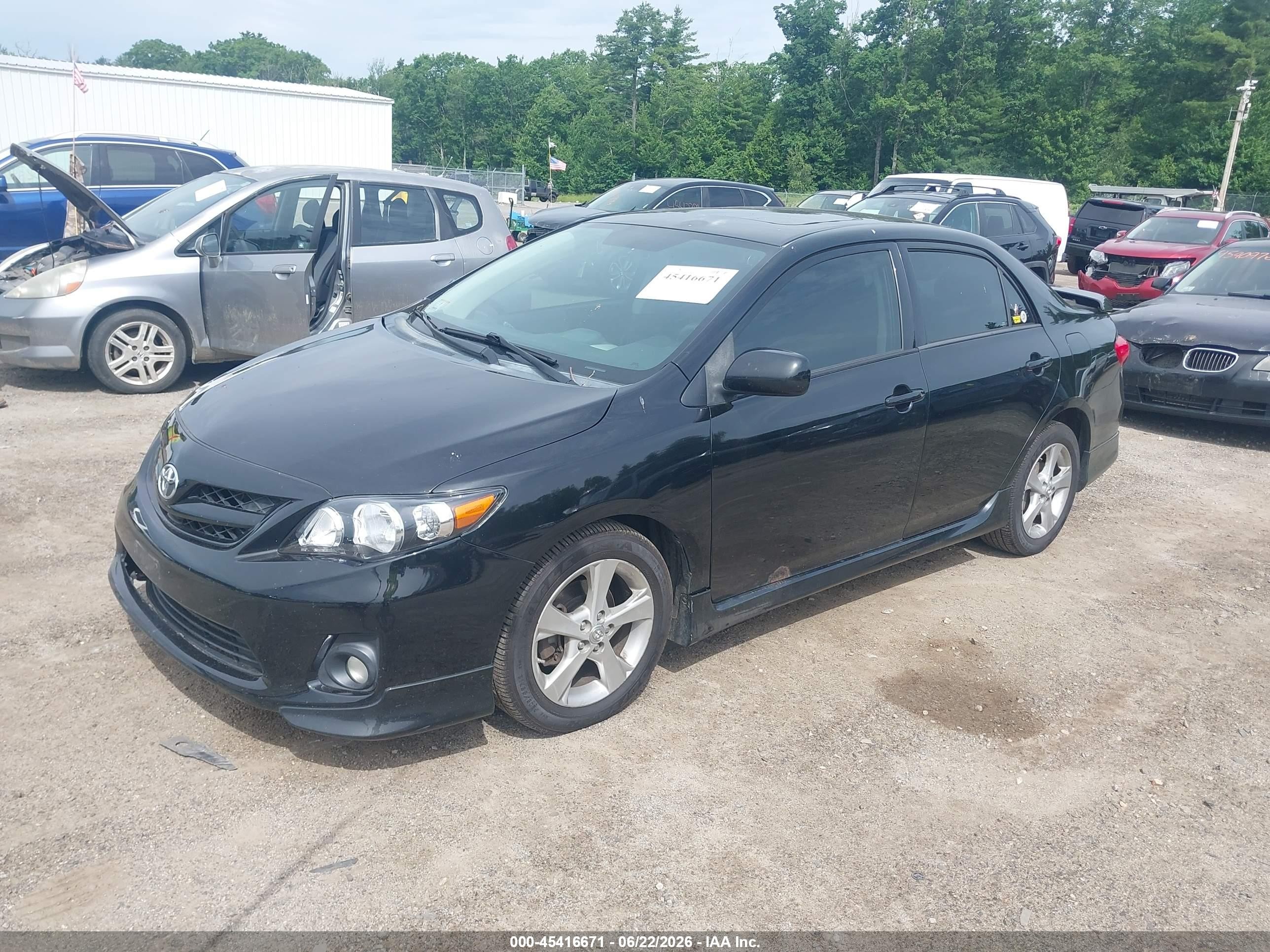 2012 Toyota Corolla S Black vin: 2T1BU4EE9CC885849