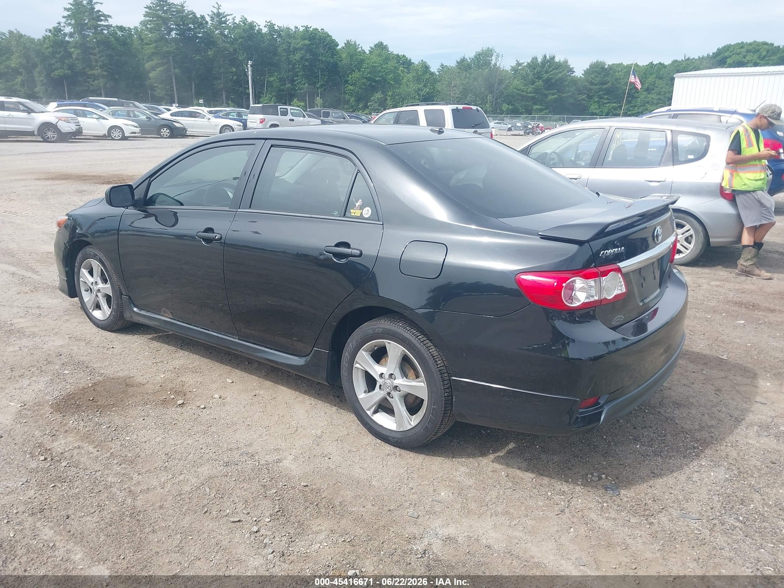 2012 Toyota Corolla S Black vin: 2T1BU4EE9CC885849
