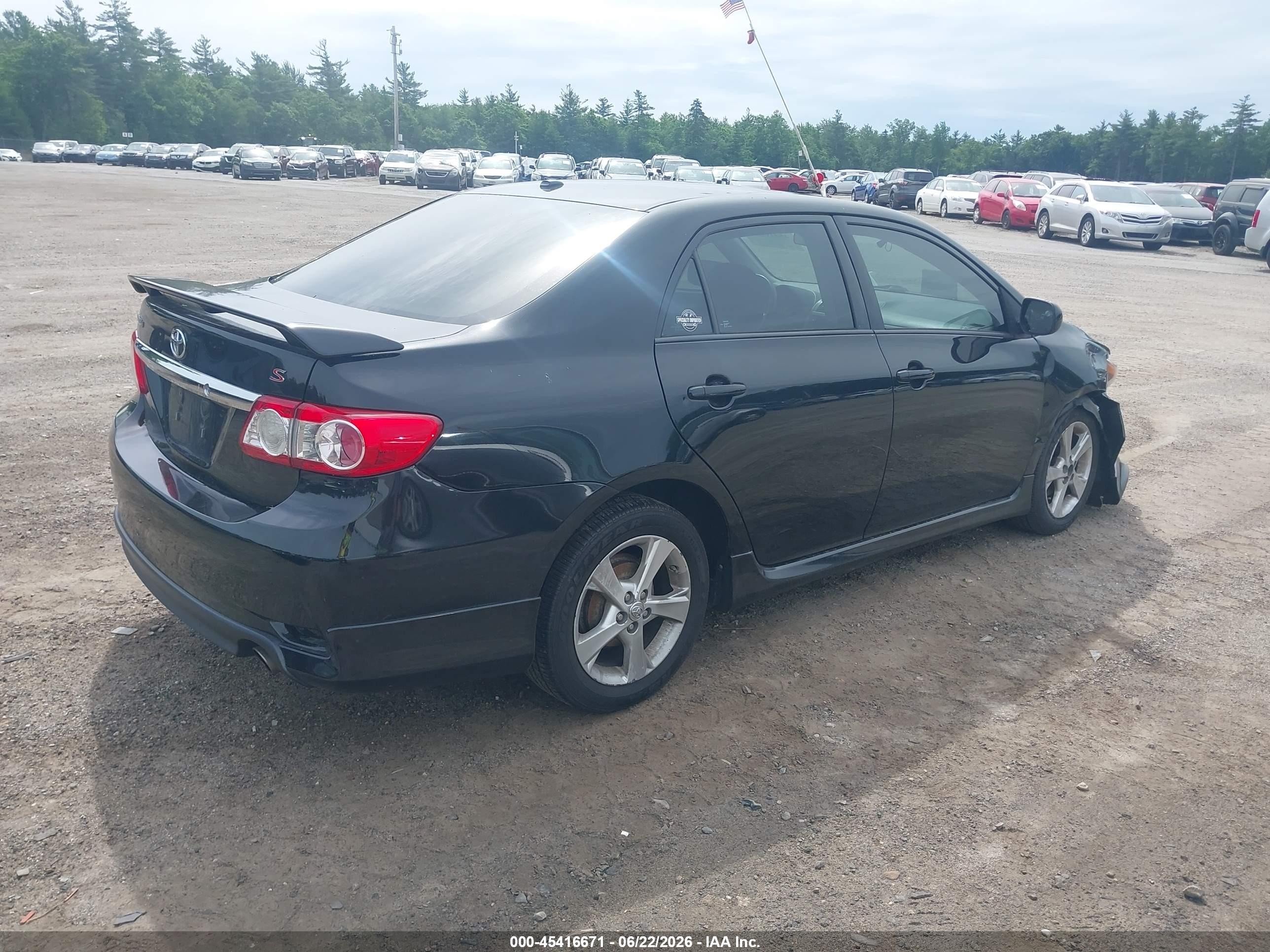 2012 Toyota Corolla S Black vin: 2T1BU4EE9CC885849