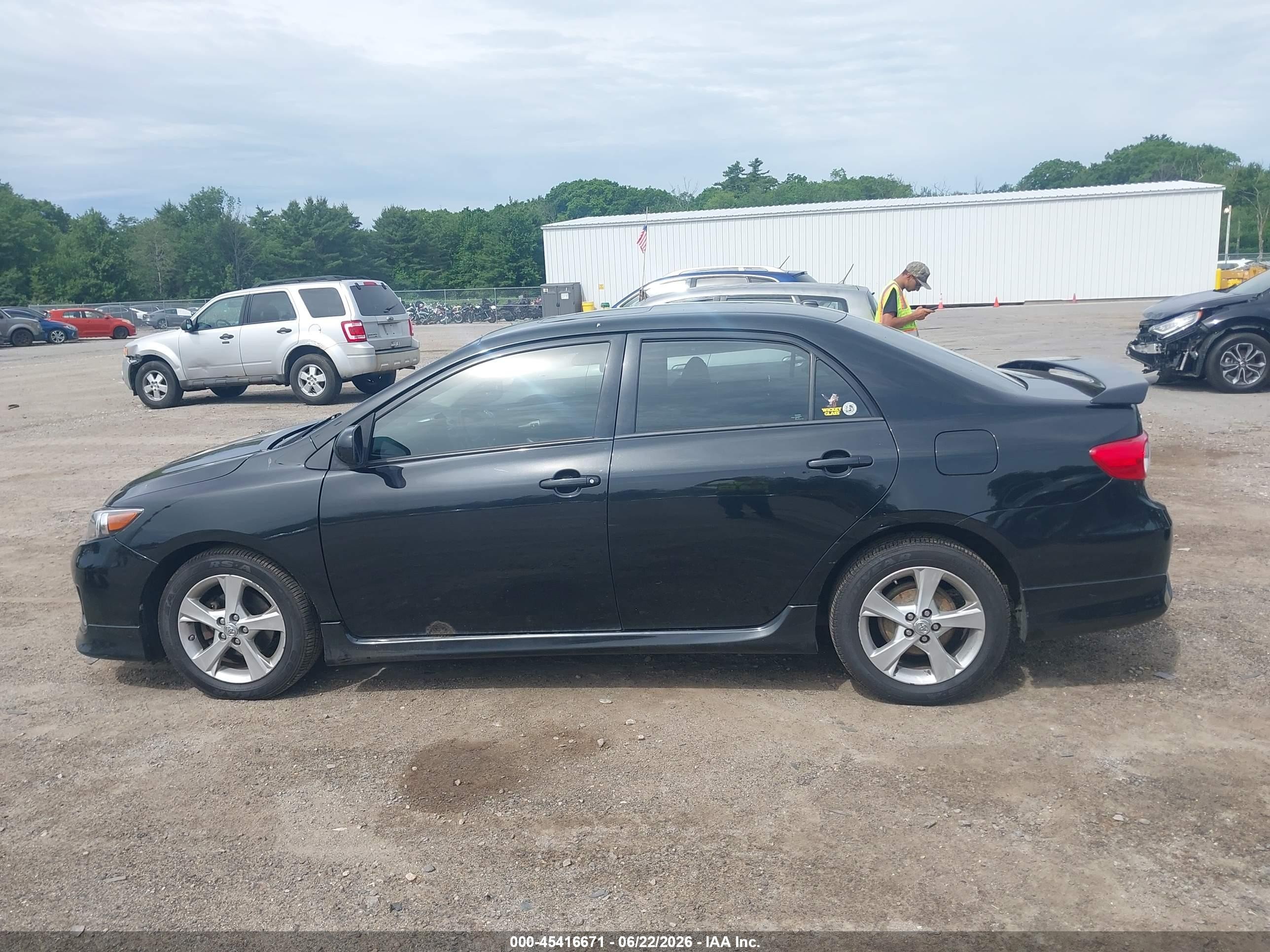2012 Toyota Corolla S Black vin: 2T1BU4EE9CC885849