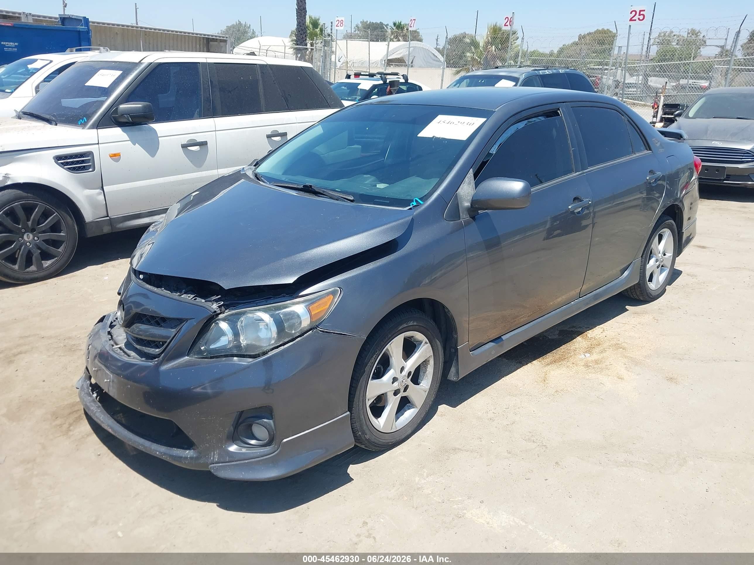 2012 Toyota Corolla S Gray vin: 2T1BU4EE9CC899587
