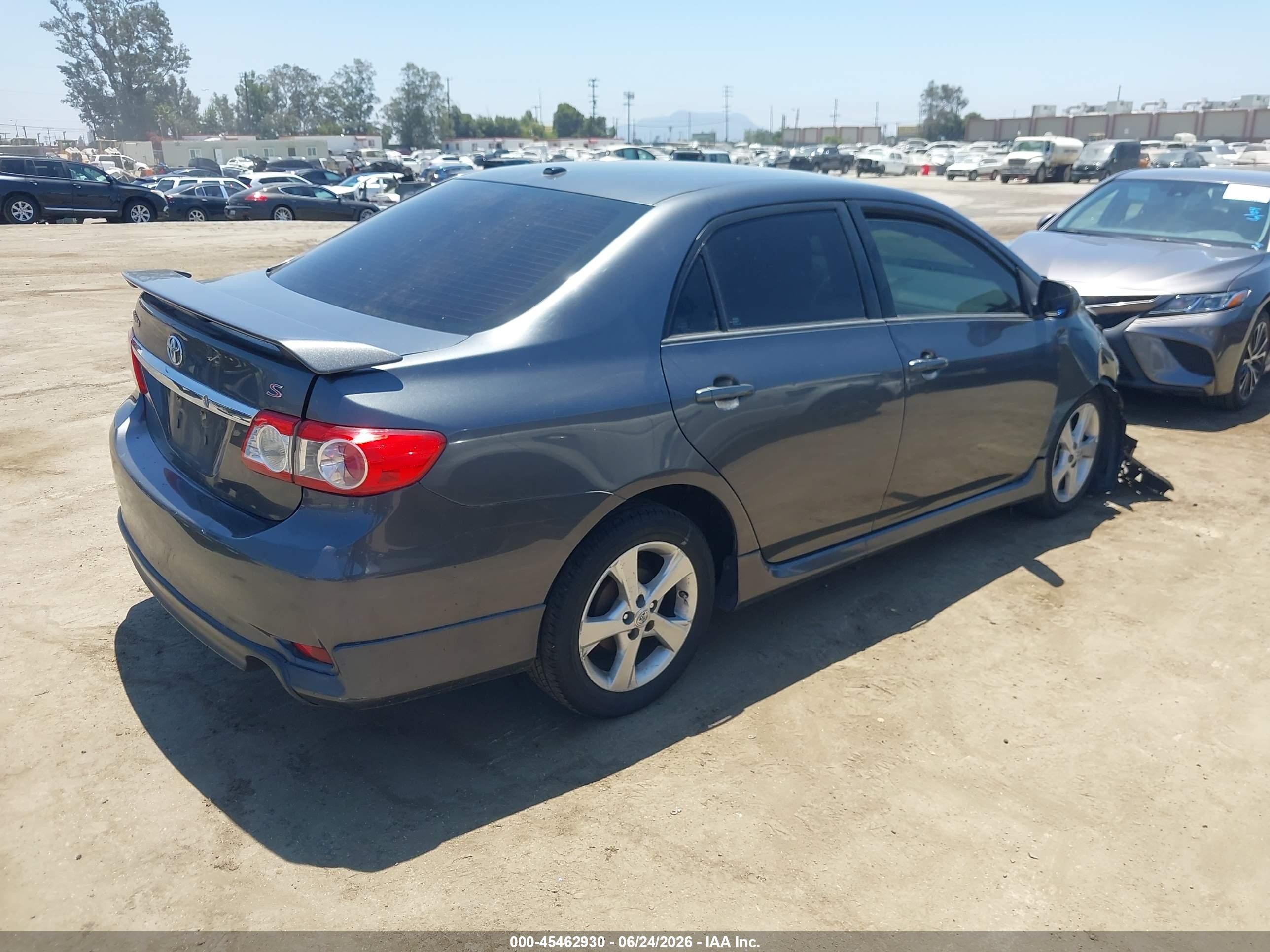 2012 Toyota Corolla S Gray vin: 2T1BU4EE9CC899587