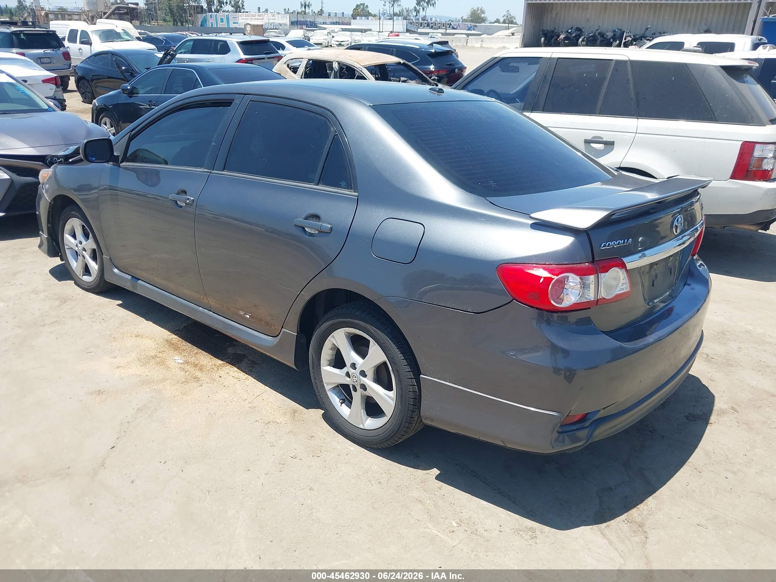 2012 Toyota Corolla S Gray vin: 2T1BU4EE9CC899587