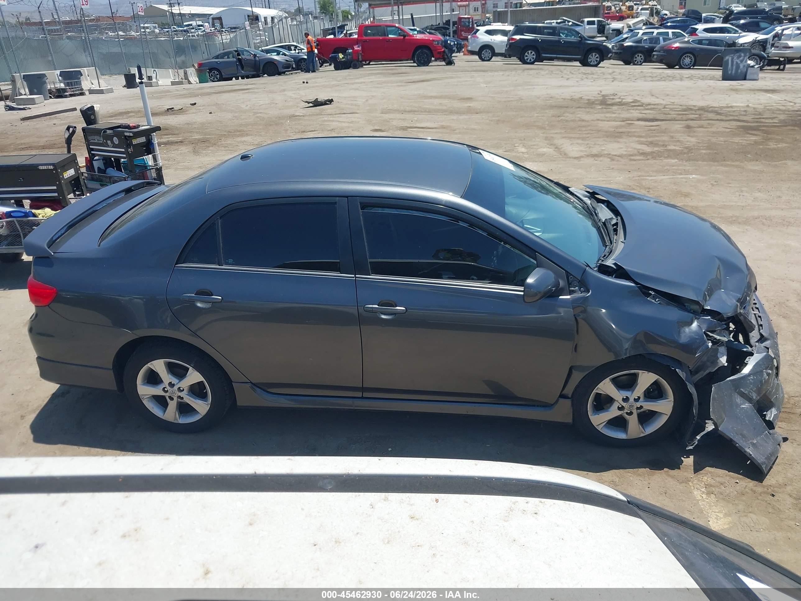 2012 Toyota Corolla S Gray vin: 2T1BU4EE9CC899587