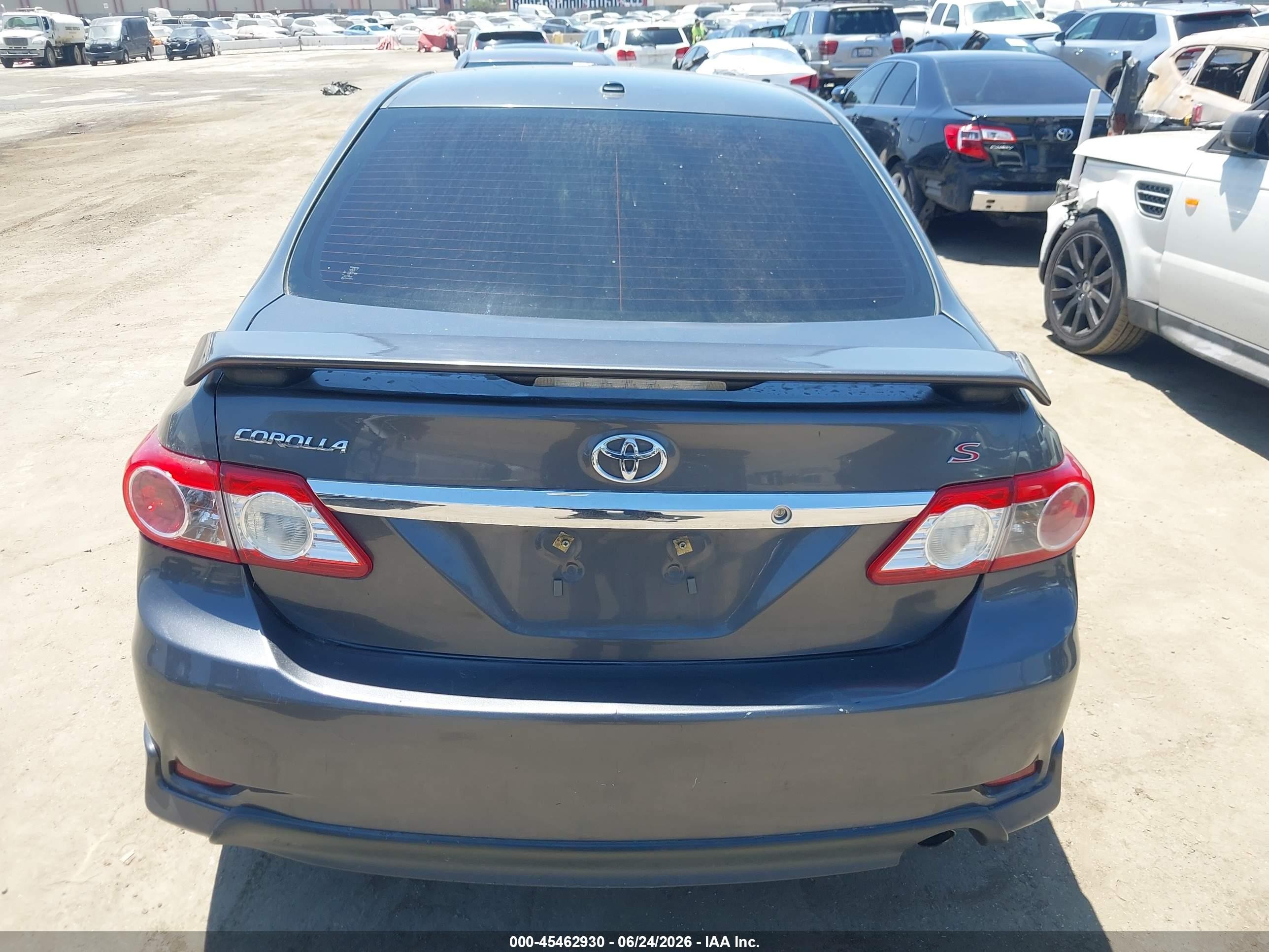 2012 Toyota Corolla S Gray vin: 2T1BU4EE9CC899587