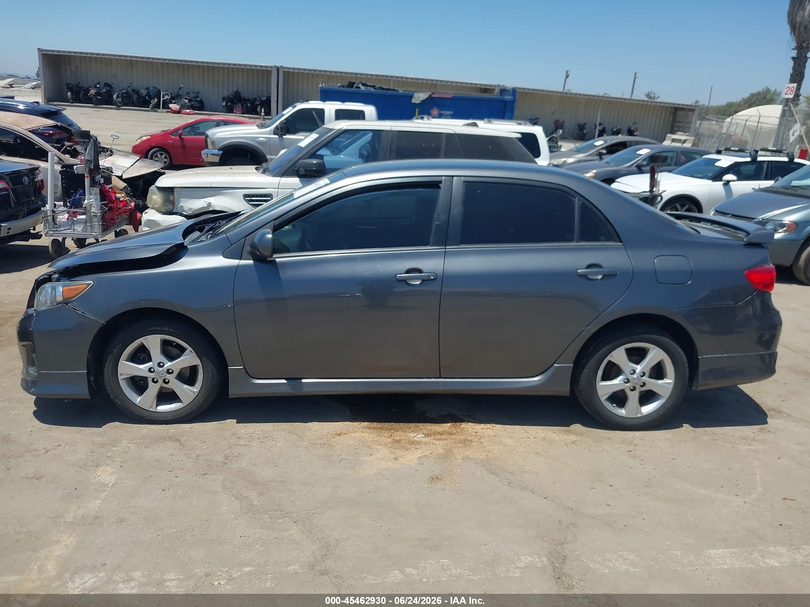 2012 Toyota Corolla S Gray vin: 2T1BU4EE9CC899587