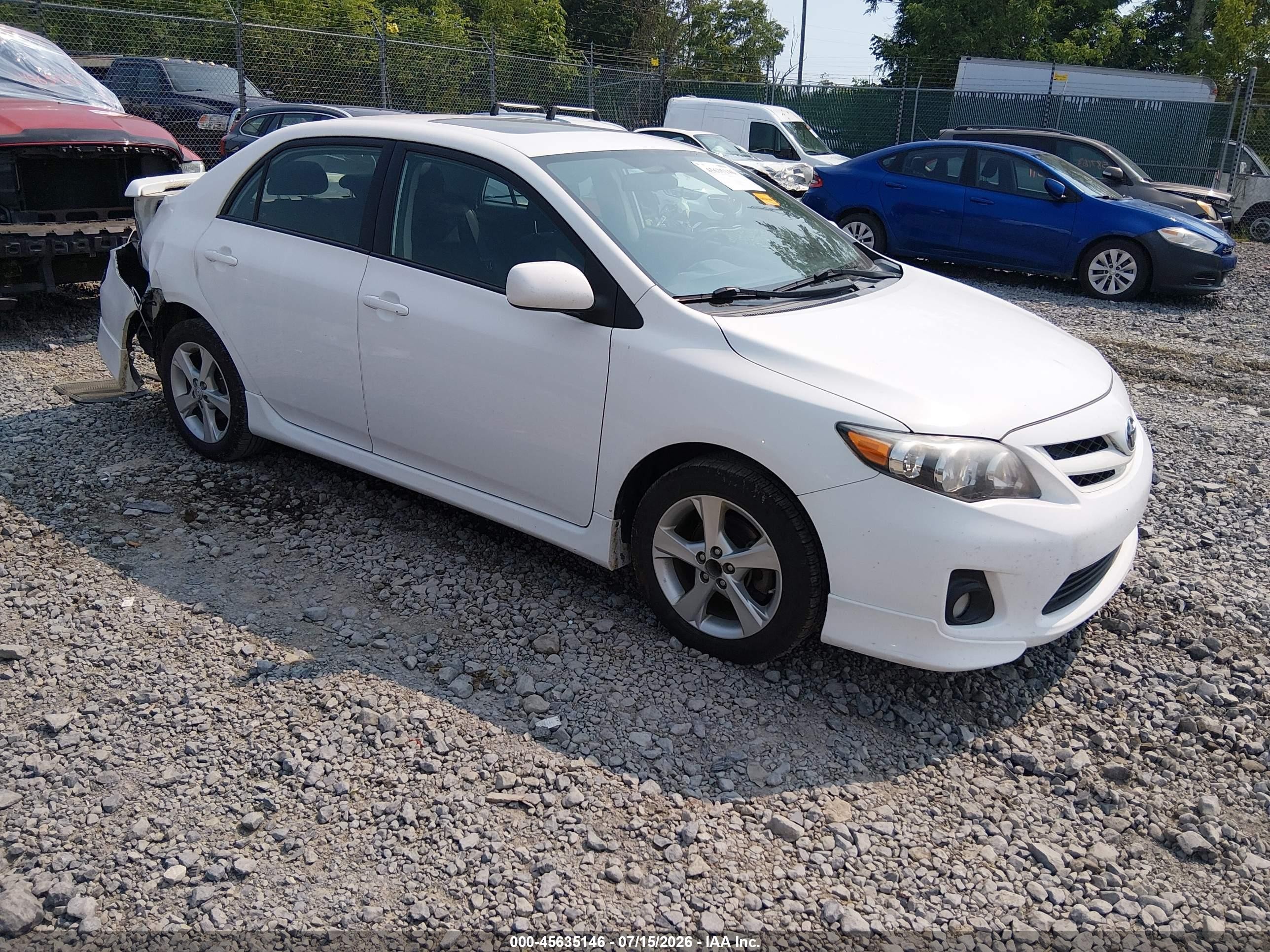 2012 Toyota Corolla S White vin: 2T1BU4EE9CC908904