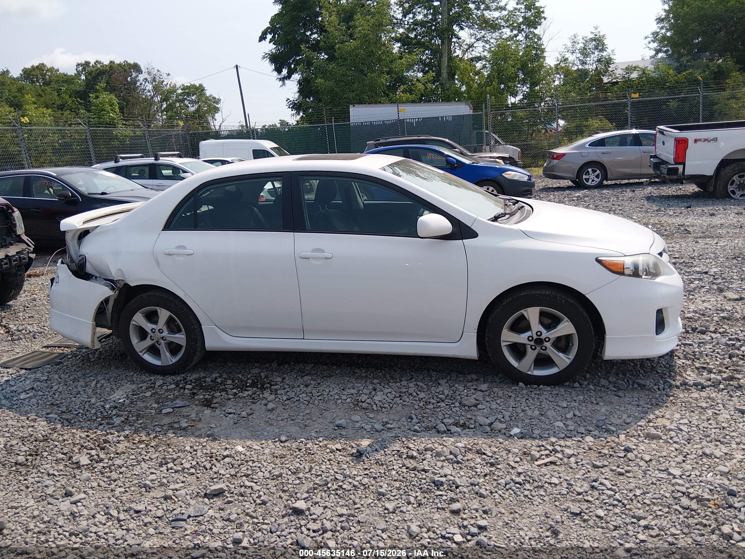 2012 Toyota Corolla S White vin: 2T1BU4EE9CC908904