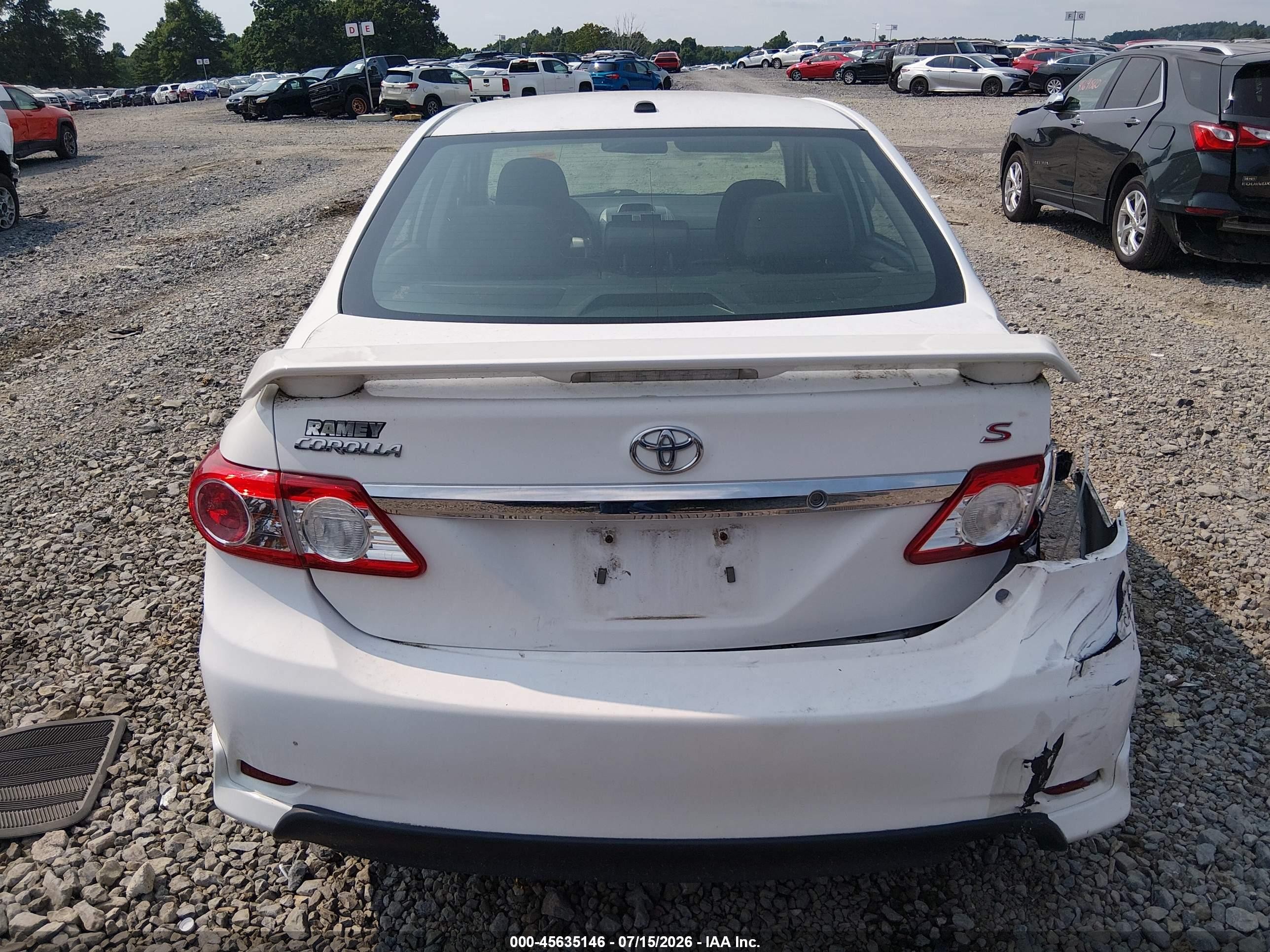 2012 Toyota Corolla S White vin: 2T1BU4EE9CC908904