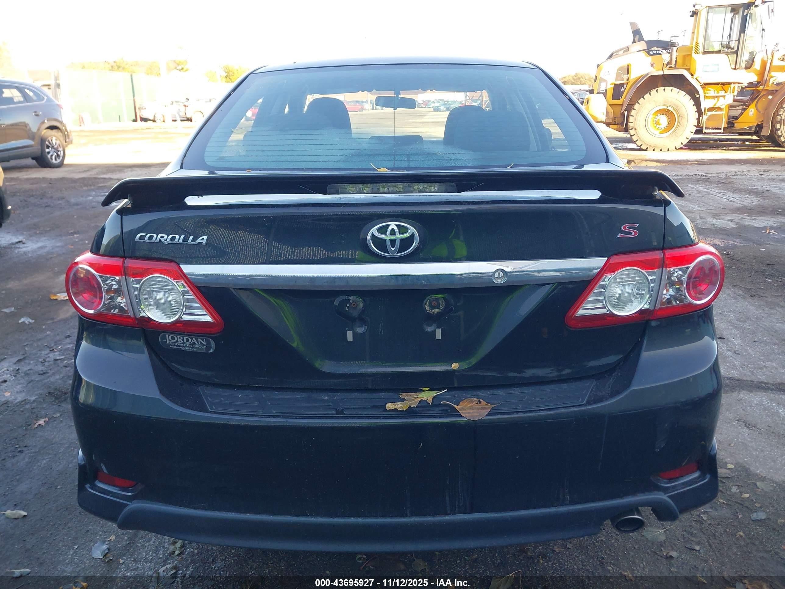 2013 Toyota Corolla S Black vin: 2T1BU4EE9DC079091