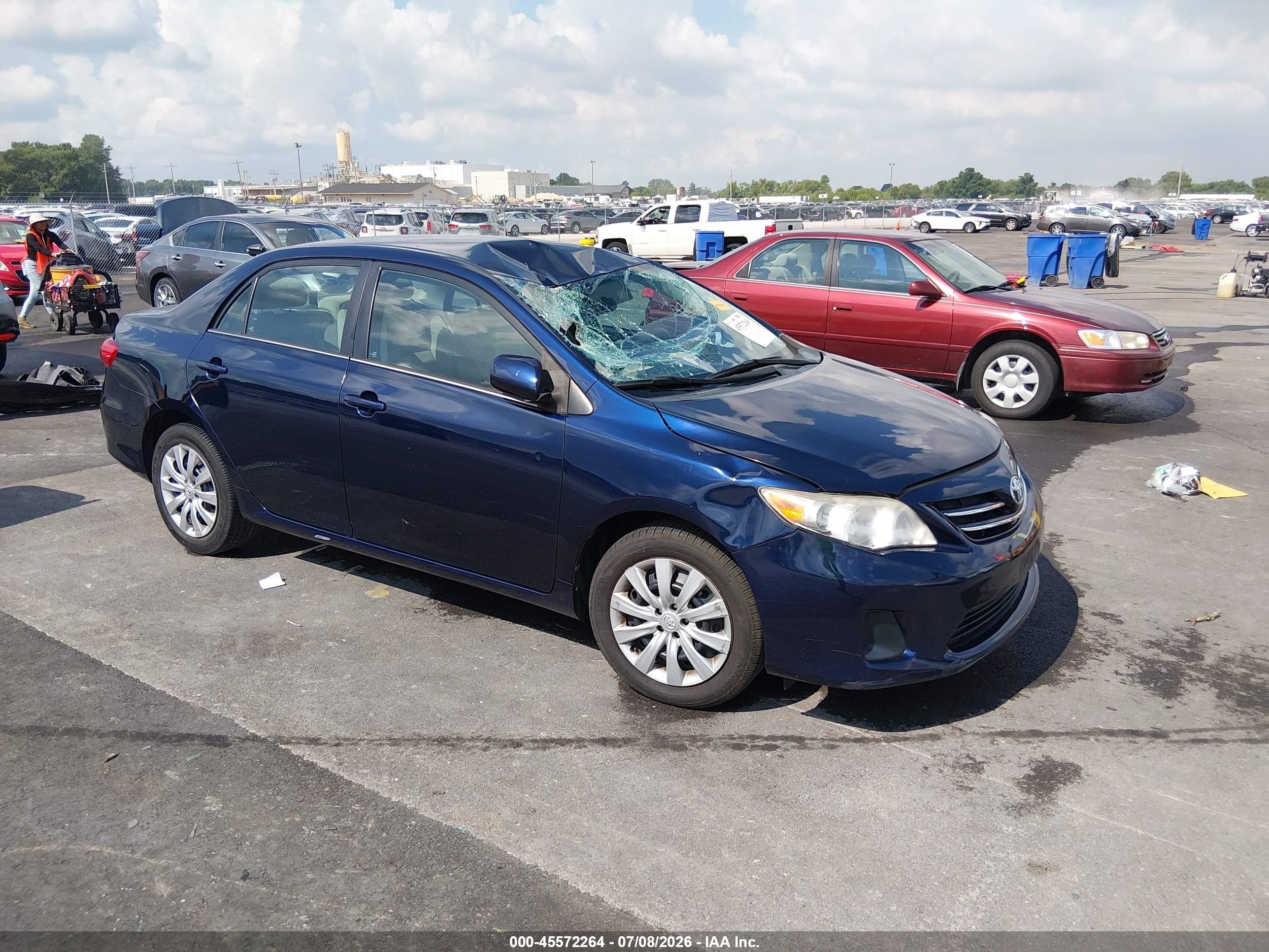 2013 Toyota Corolla Le Синий vin: 2T1BU4EE9DC094612