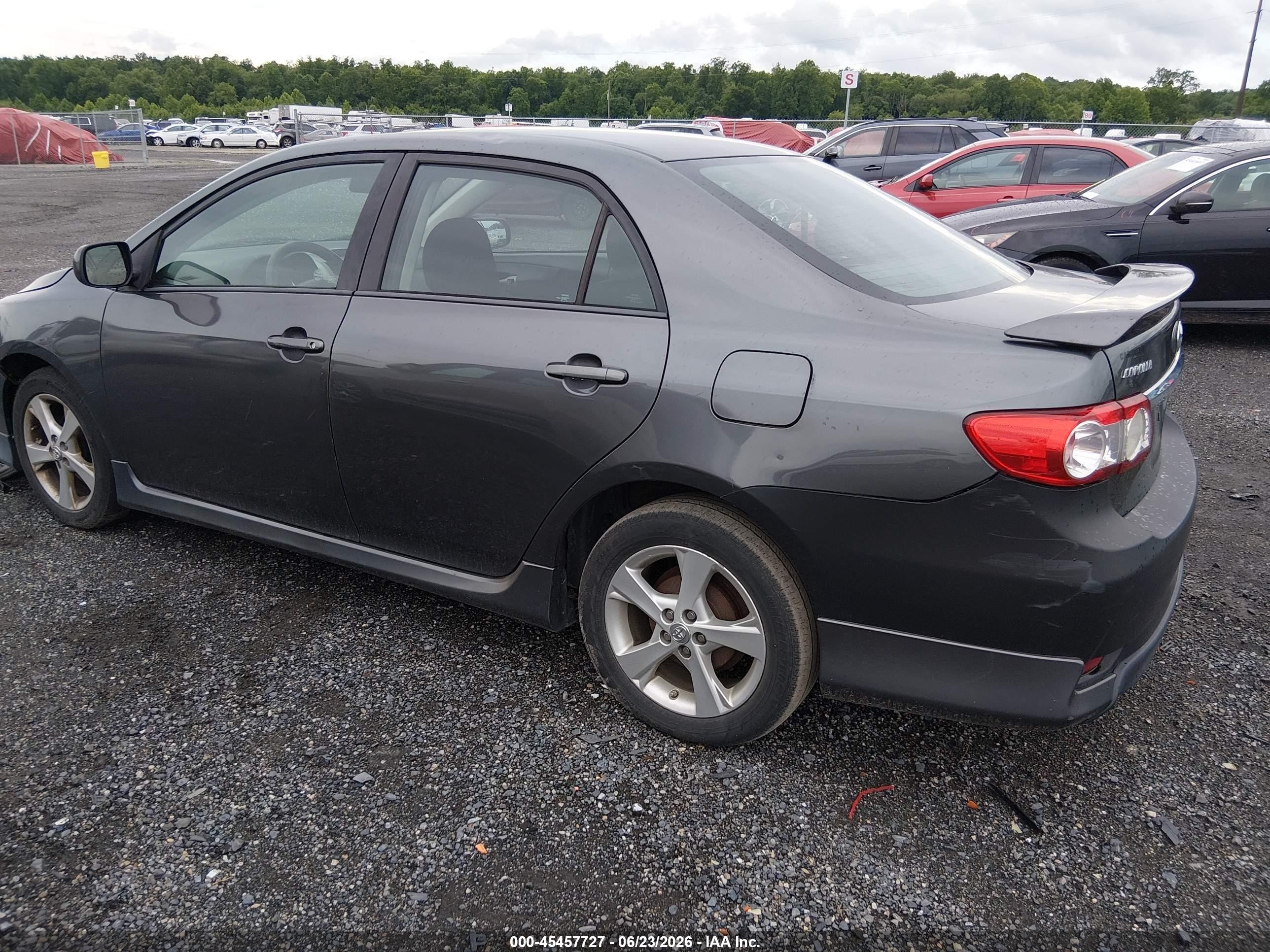 2013 Toyota Corolla S Gray vin: 2T1BU4EE9DC102305