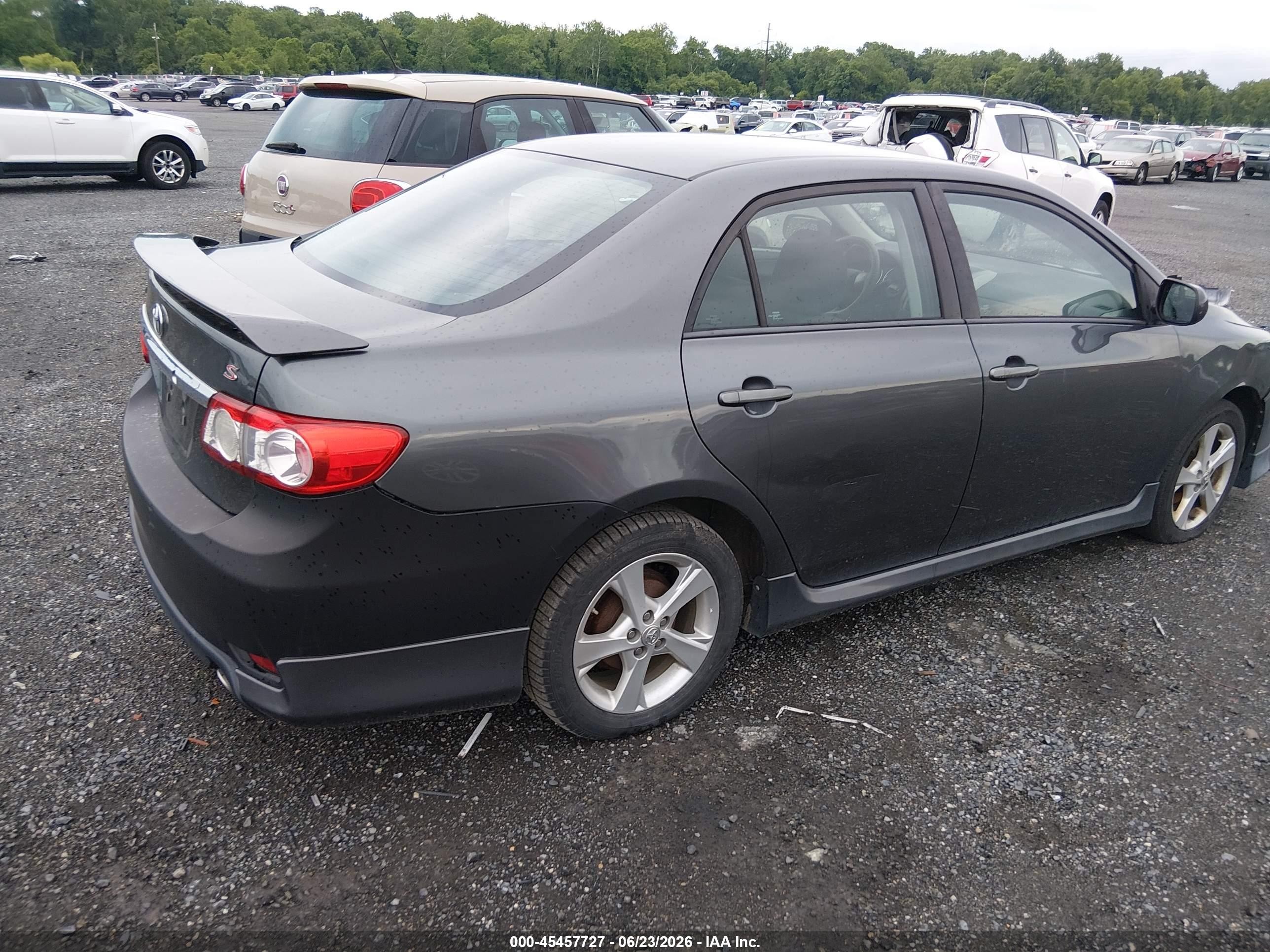 2013 Toyota Corolla S Gray vin: 2T1BU4EE9DC102305