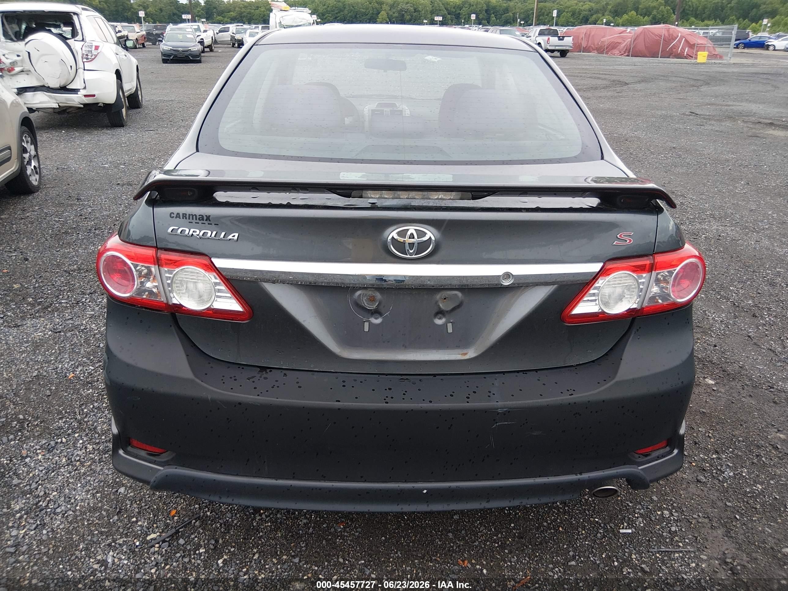 2013 Toyota Corolla S Gray vin: 2T1BU4EE9DC102305