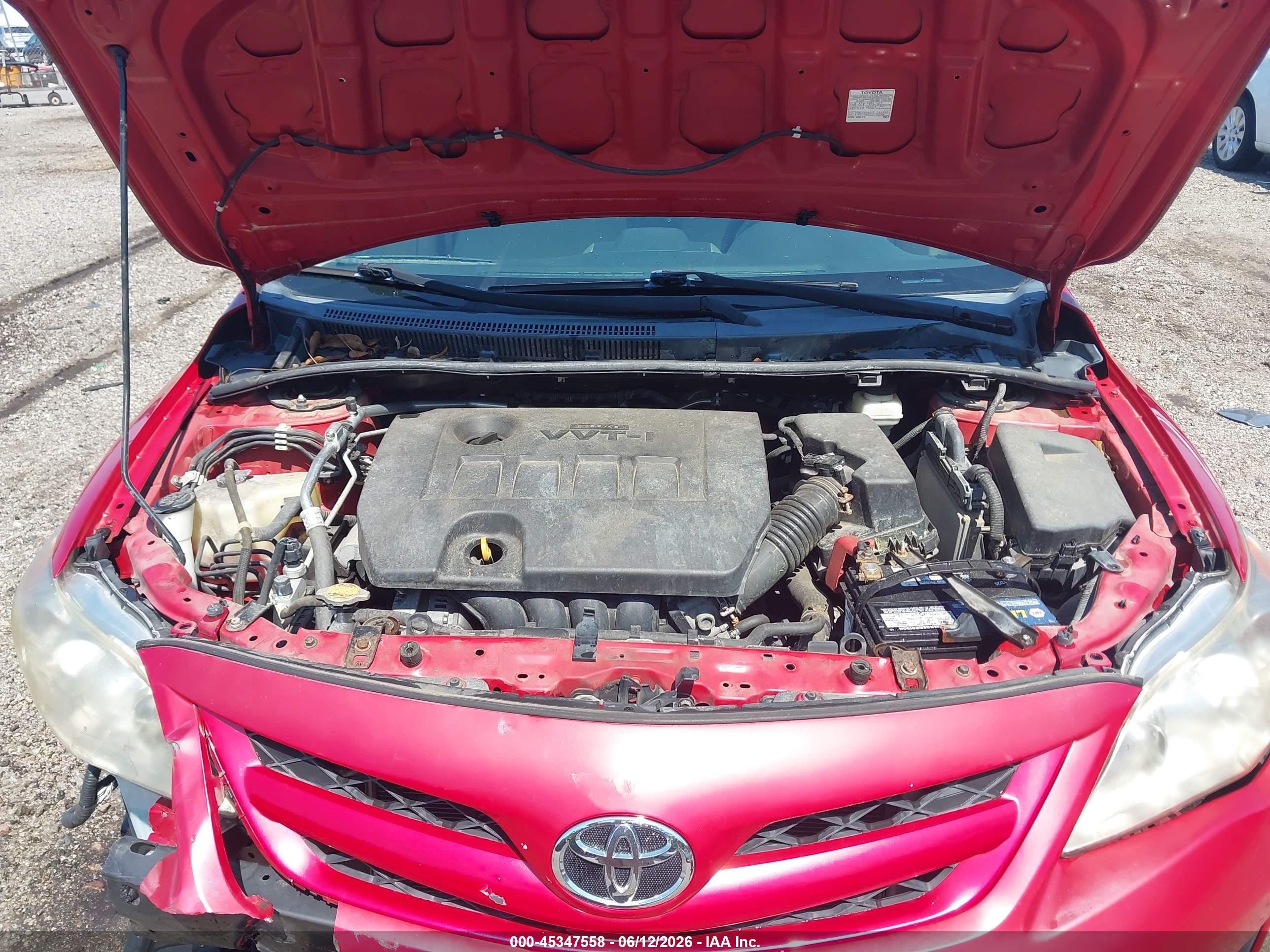 2013 Toyota Corolla L Red vin: 2T1BU4EE9DC109769