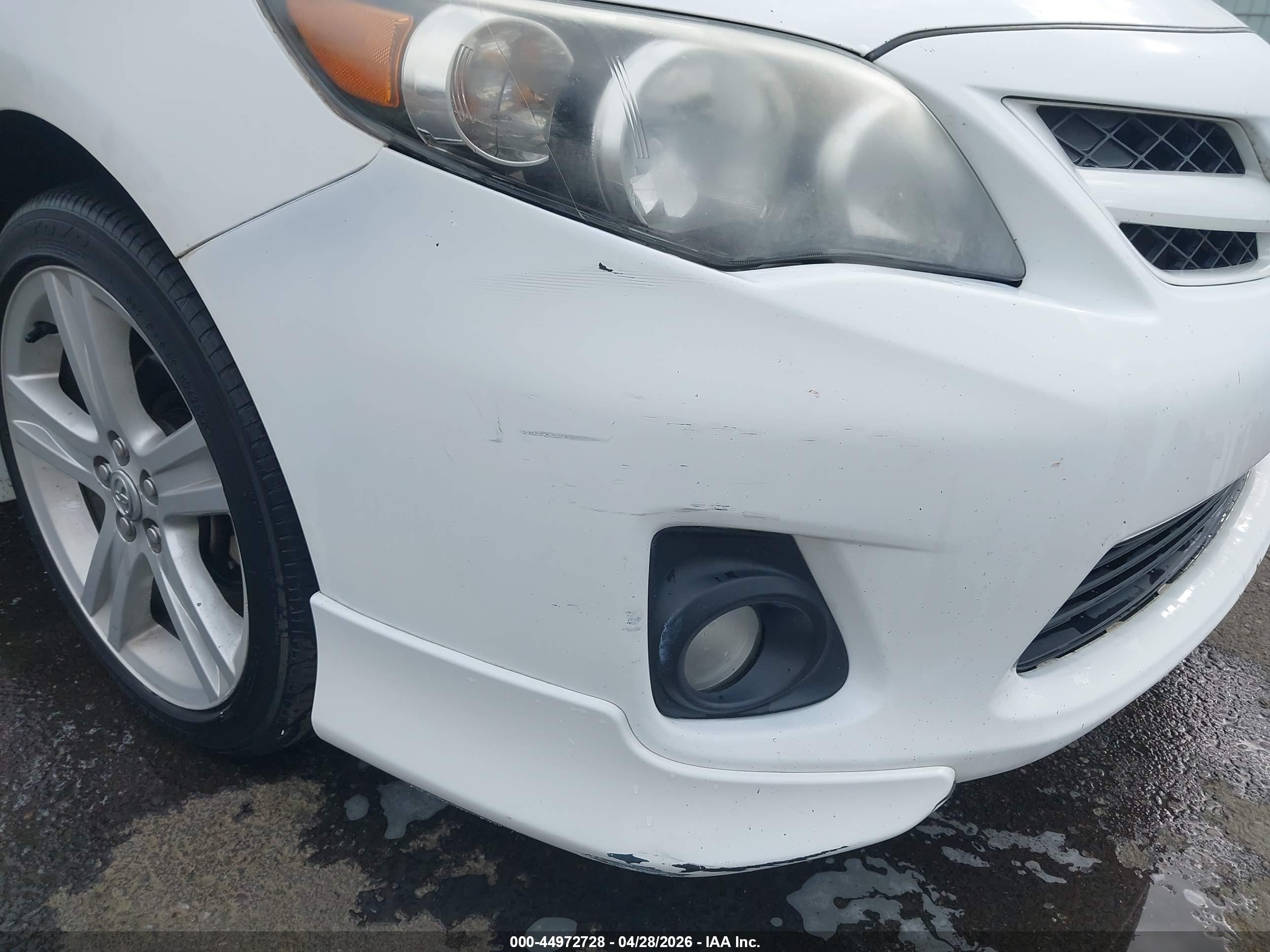 2013 Toyota Corolla S White vin: 2T1BU4EE9DC113580