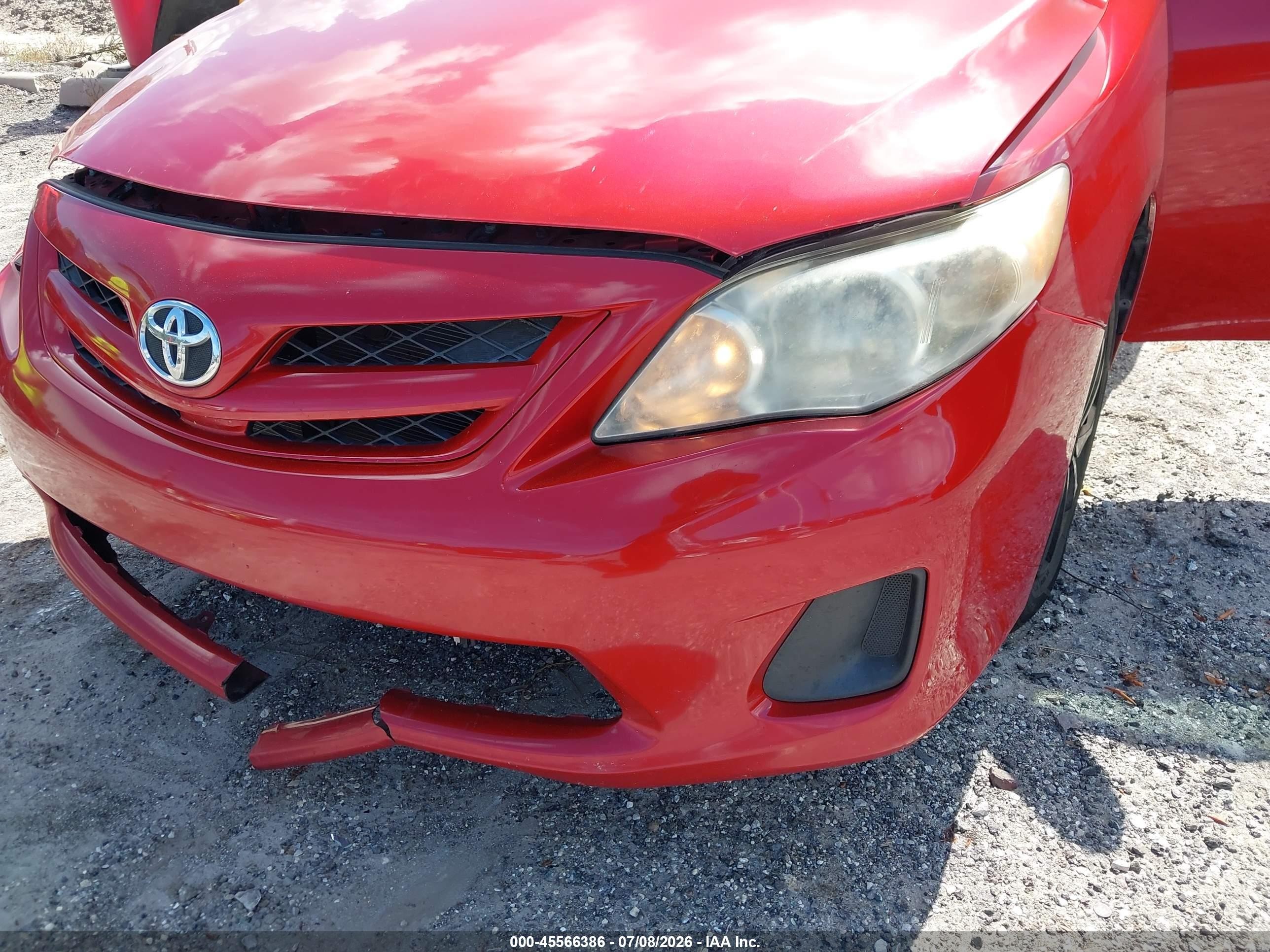 2013 Toyota Corolla L Red vin: 2T1BU4EE9DC121114