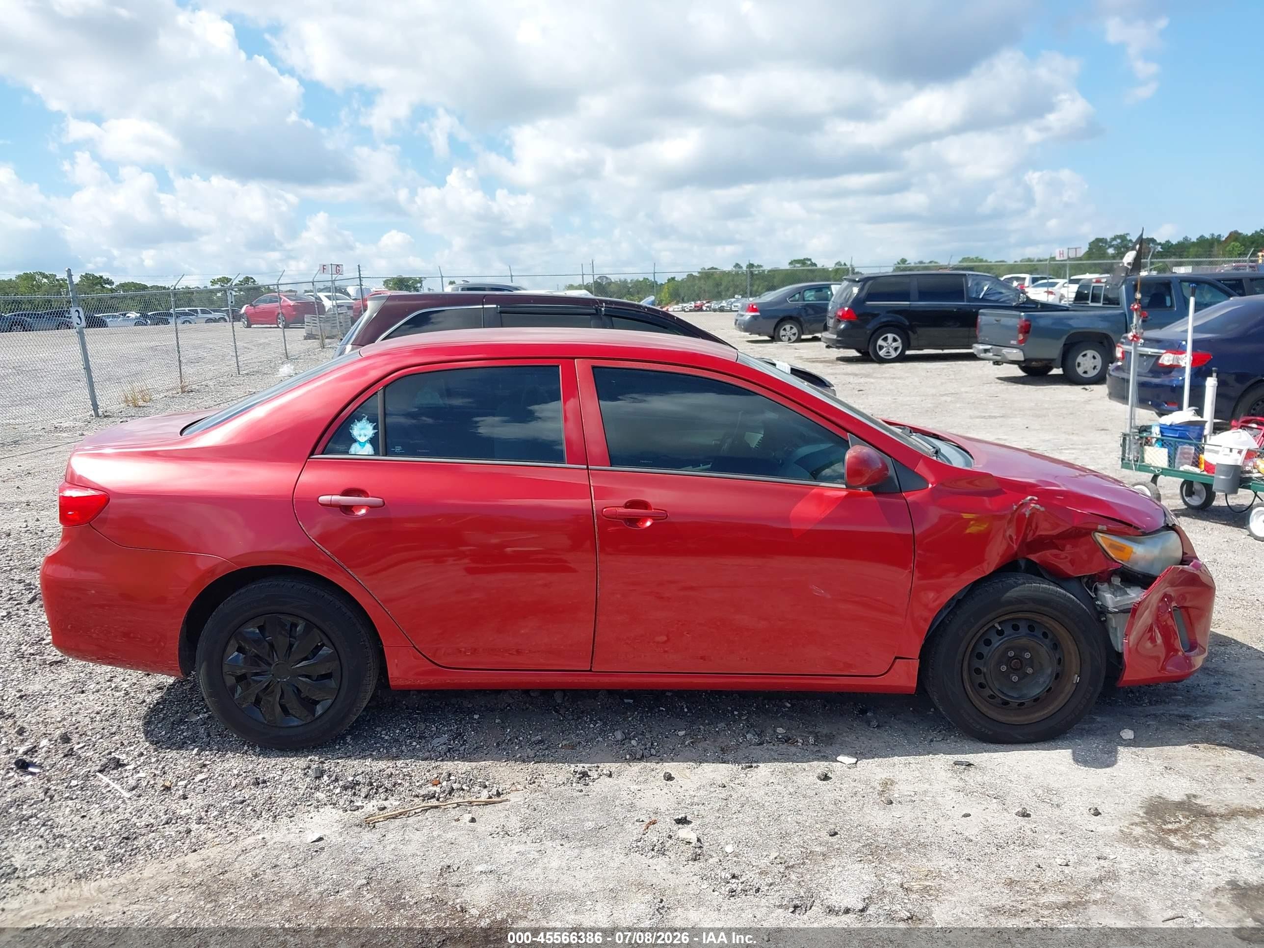 2013 Toyota Corolla L Red vin: 2T1BU4EE9DC121114
