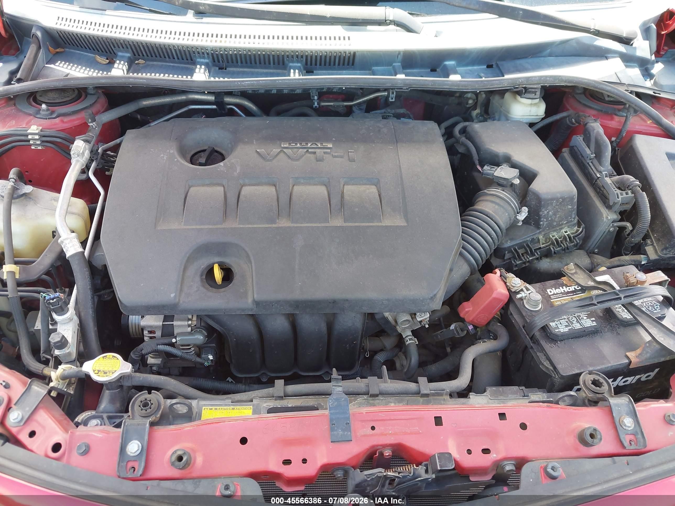 2013 Toyota Corolla L Red vin: 2T1BU4EE9DC121114