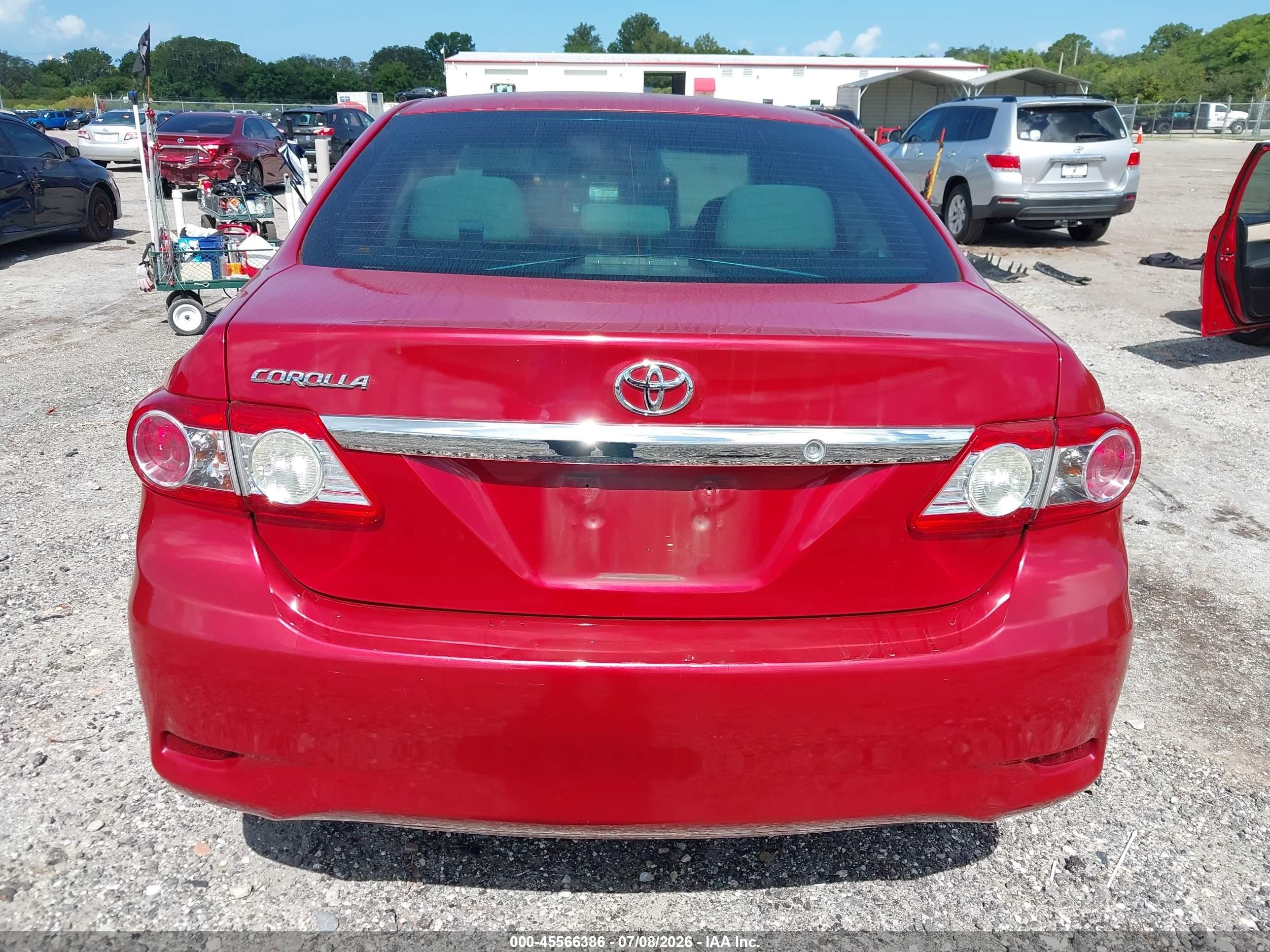2013 Toyota Corolla L Red vin: 2T1BU4EE9DC121114