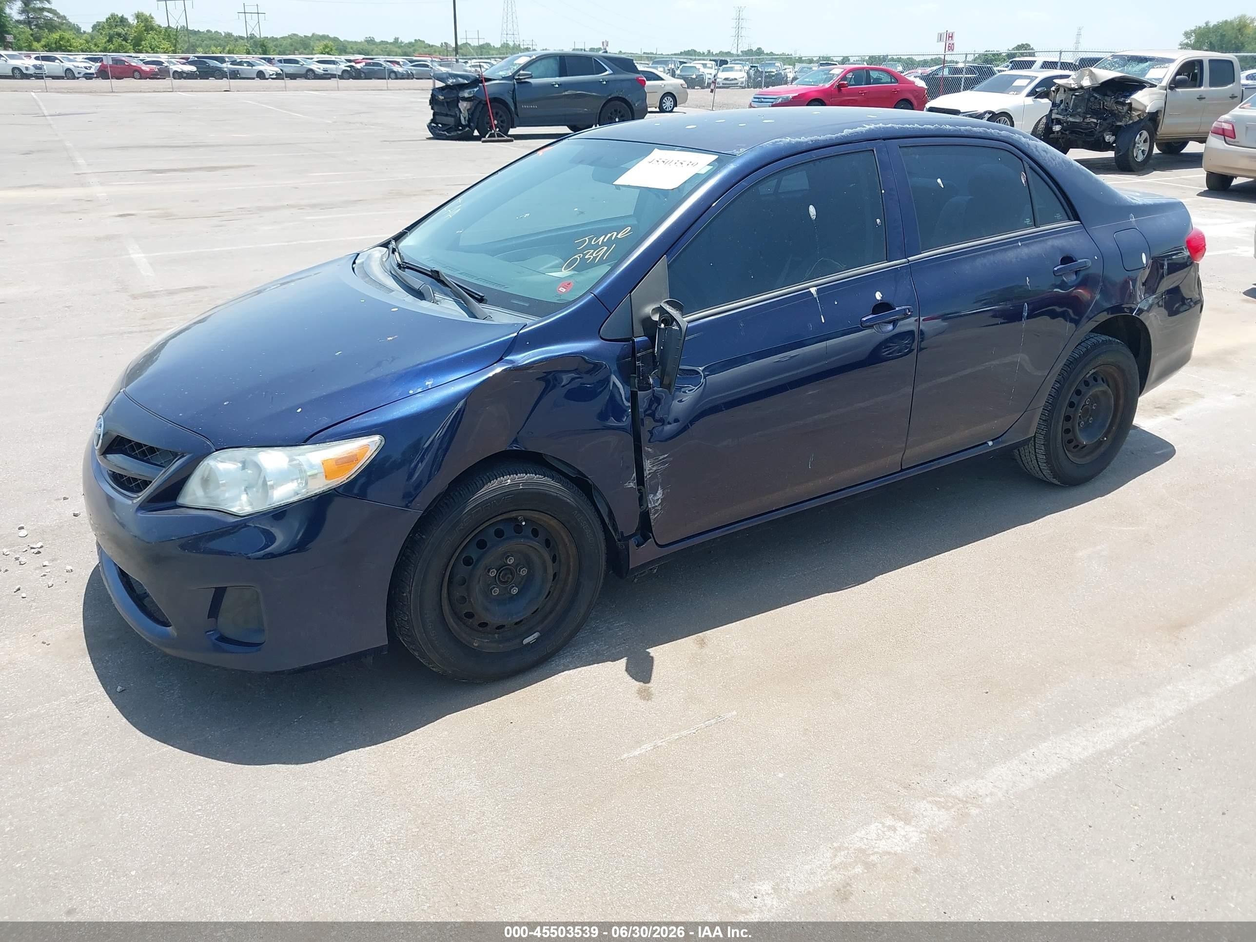 2013 Toyota Corolla L Blue vin: 2T1BU4EE9DC920391